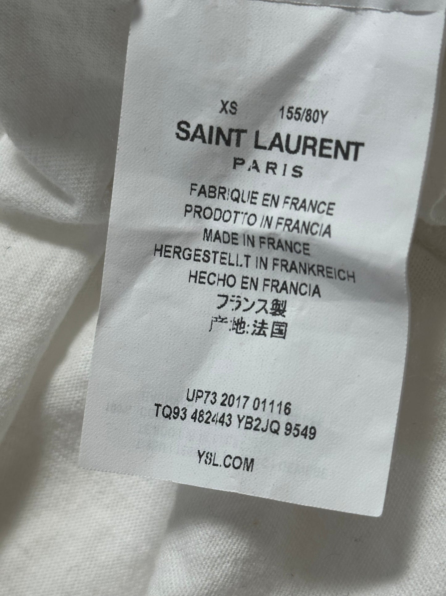 Saint Laurent Paris No Smoking Tee