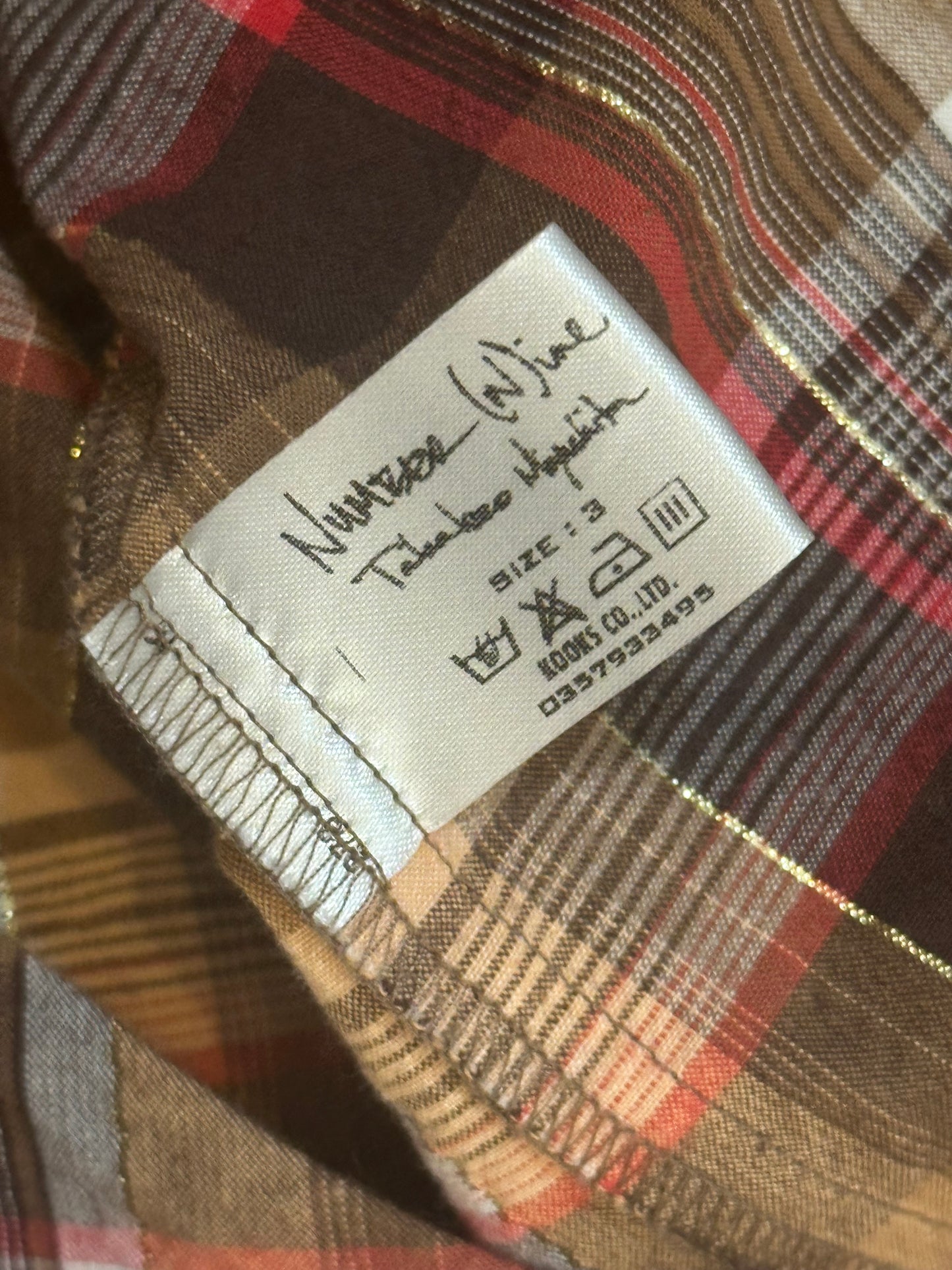 Number (N)ine FW05 THS Glitter Flannel