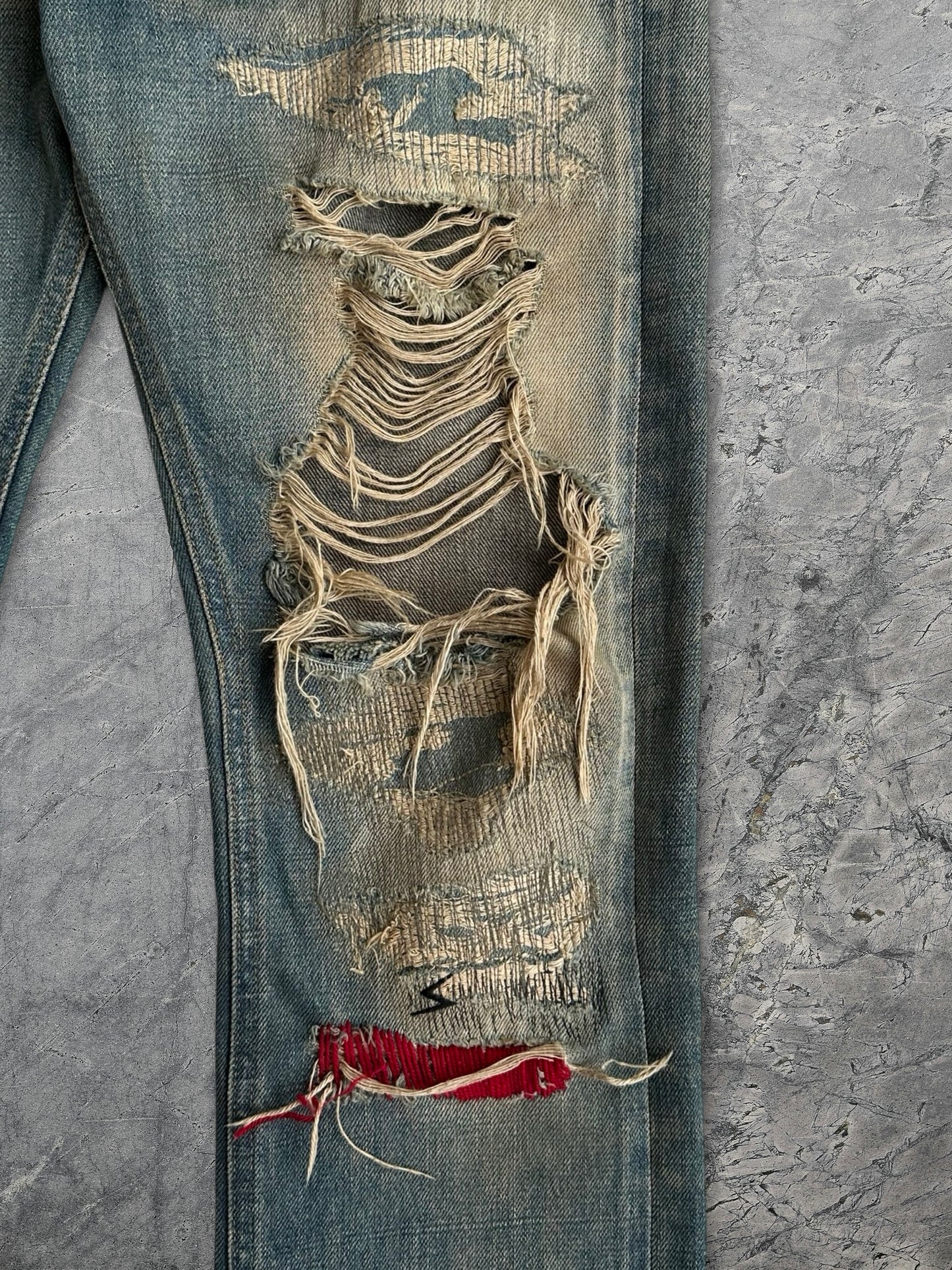 Undercover AW04 OG Red Yarn 68 Denim