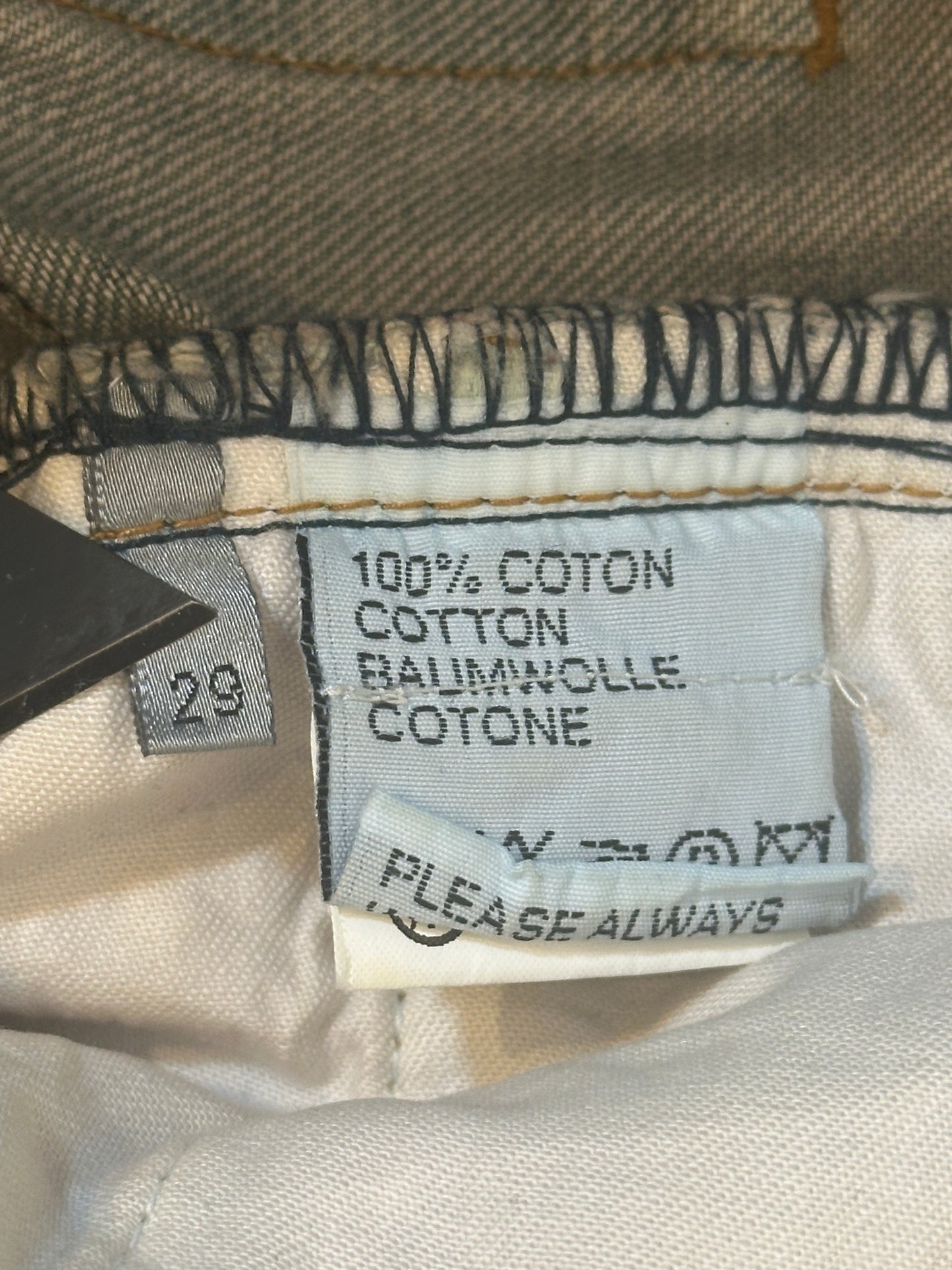 Dior Homme SS04 Bleu Claire Dirty Waxed Coating Denim