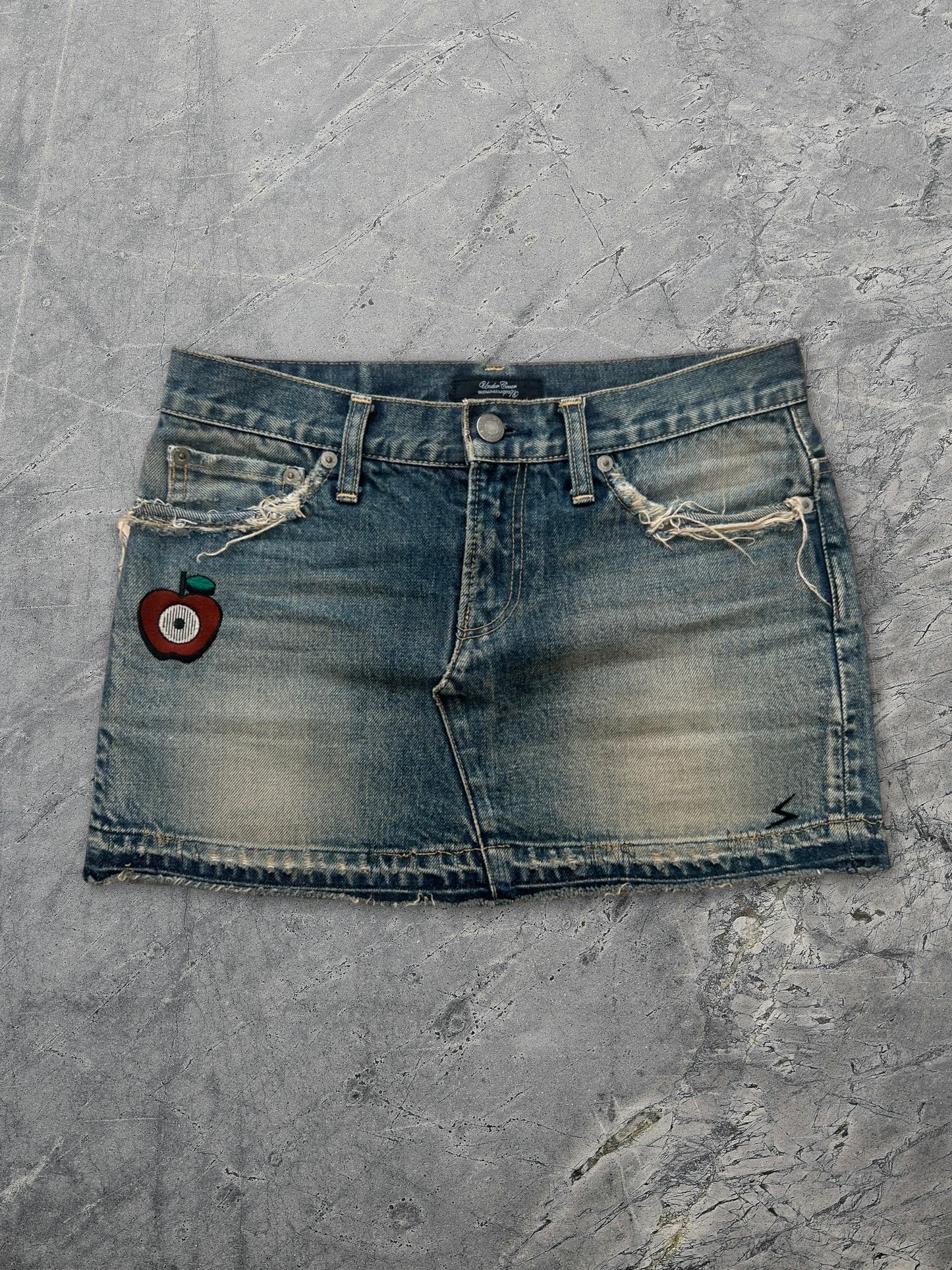 Undercover AW09 Apple Patch Denim Skirt