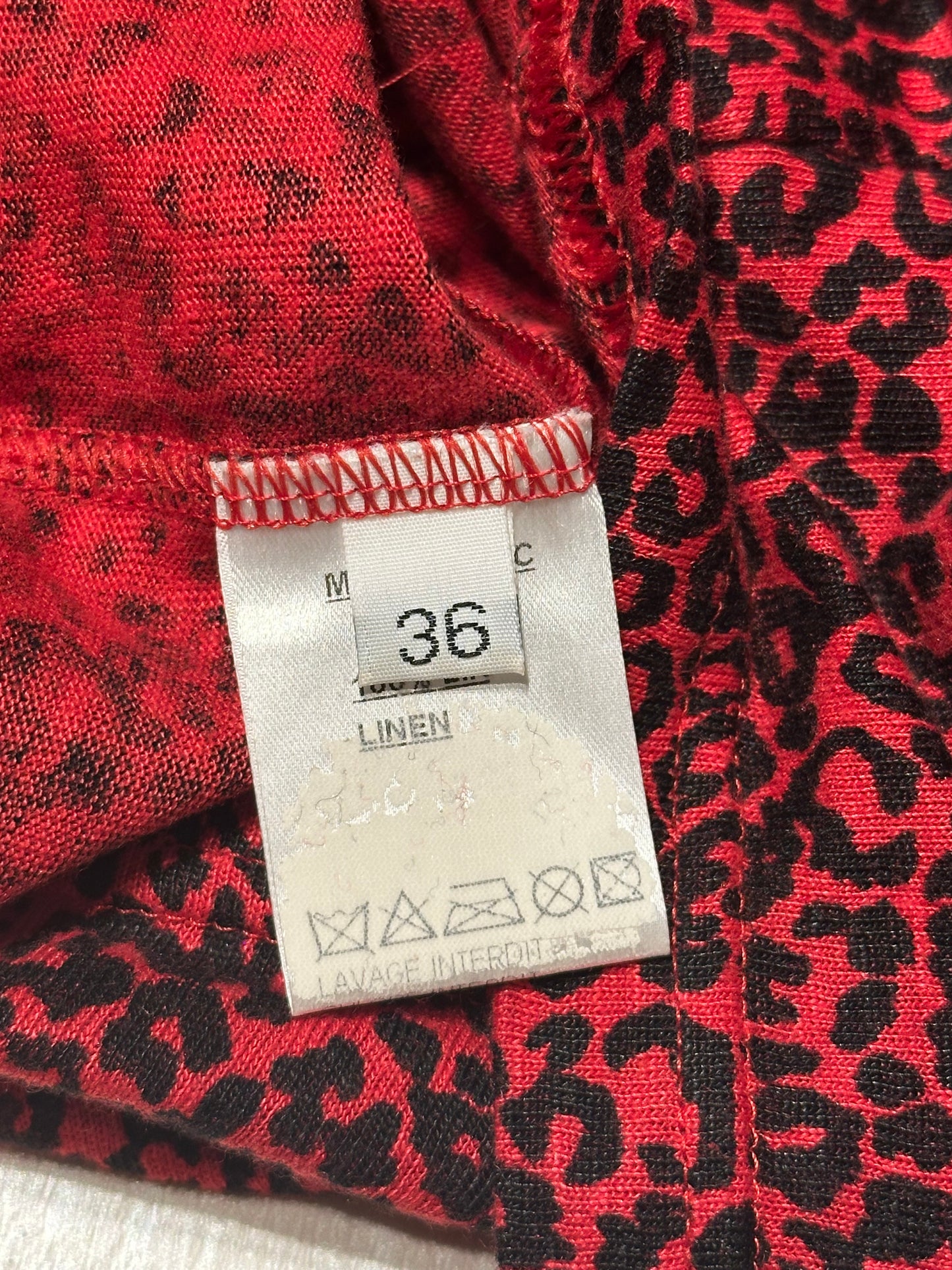 Balmain AW08 Red Leopard Print Shirt