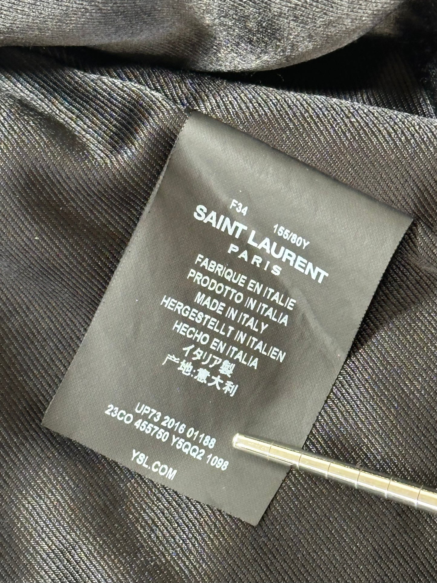 Saint Laurent Paris AW16 Blood Luster Leather Jacket