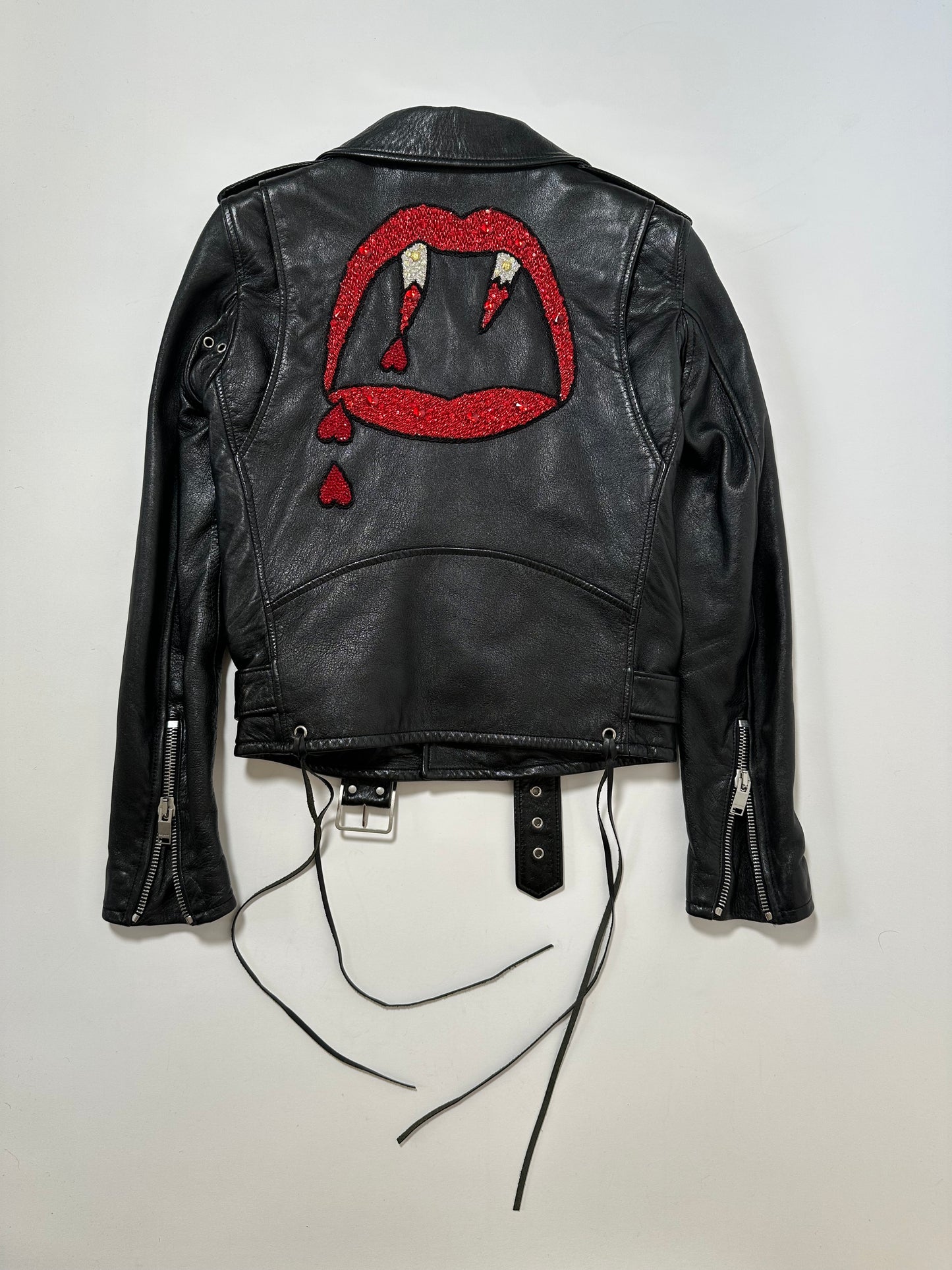 Saint Laurent Paris AW16 Blood Luster Leather Jacket