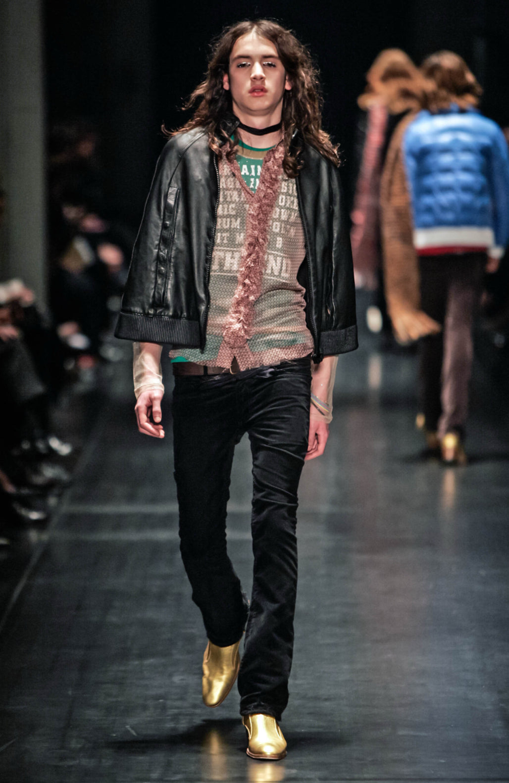 Dior Homme AW05 Runway Velvet Flare Pants