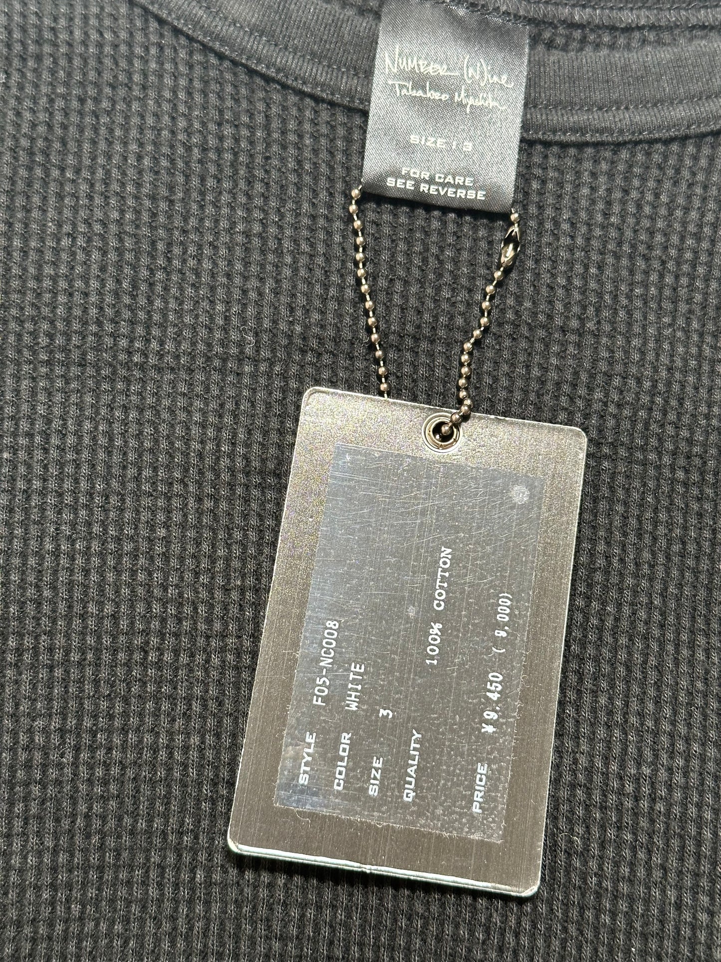 Number (N)ine FW05 Black Thermal