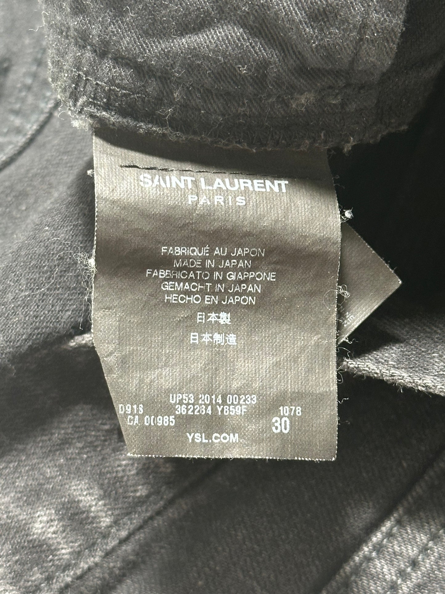 Saint Laurent Paris AW14 D02 Skinny Low Waist Denim