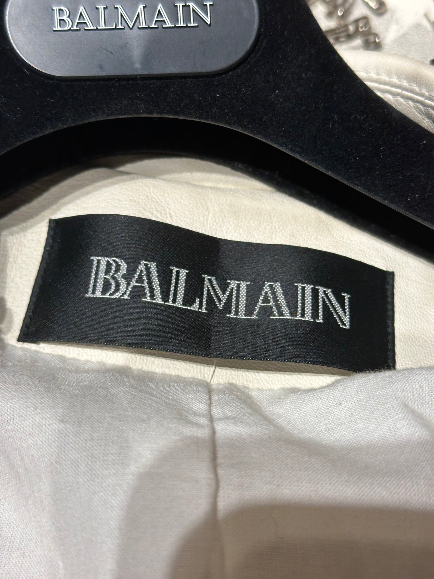 Balmain SS11 Safety Pin Flag Leather Jacket