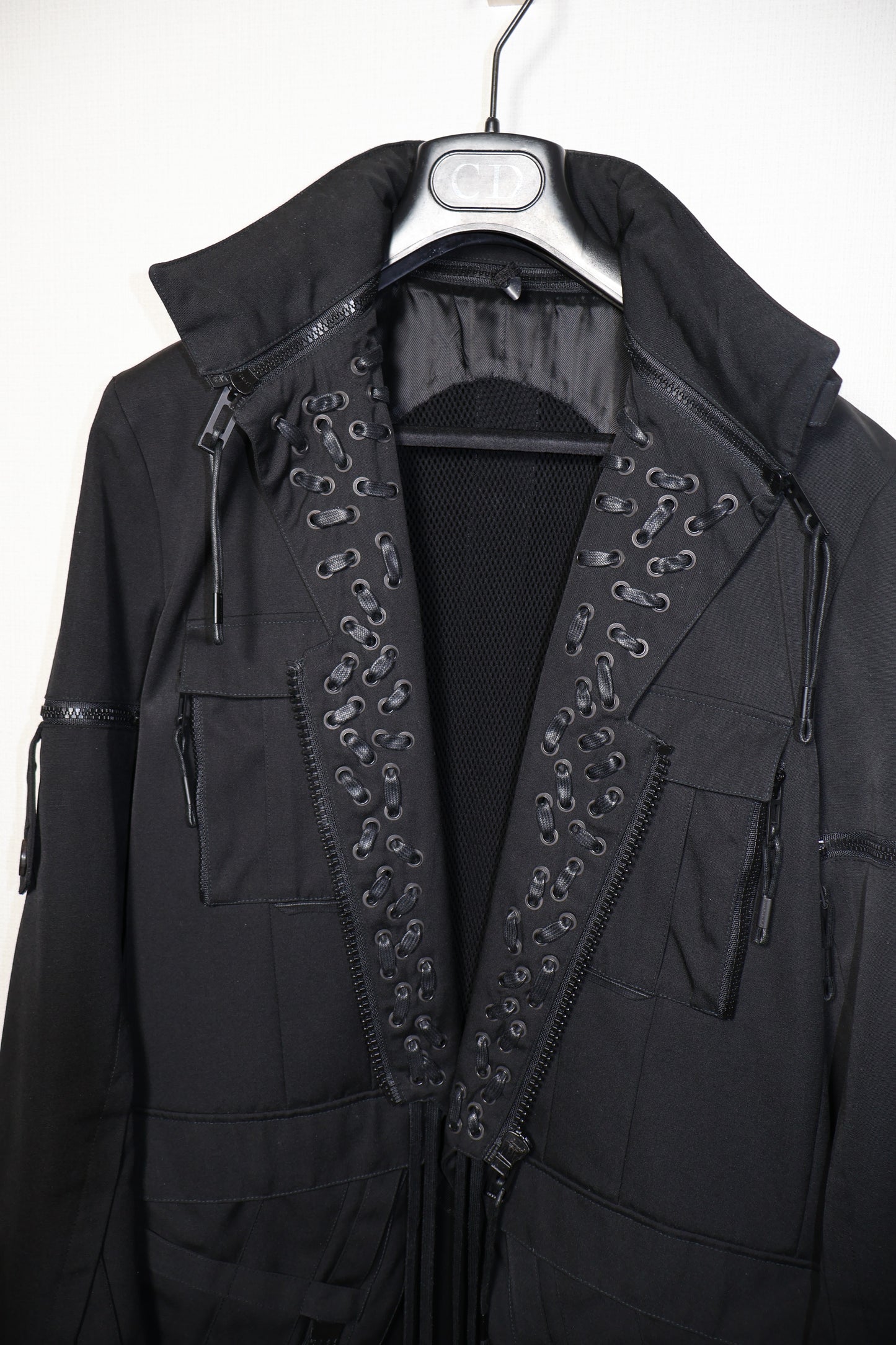 Dior Homme SS04 Strip Laced Convertible Military Jacket