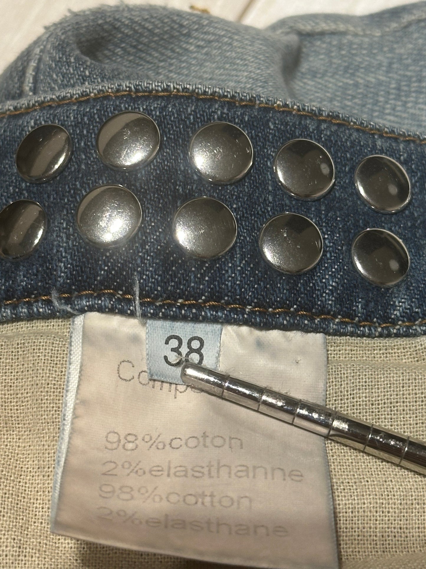 Balmain SS11 Studded Waistband Skinny Denim