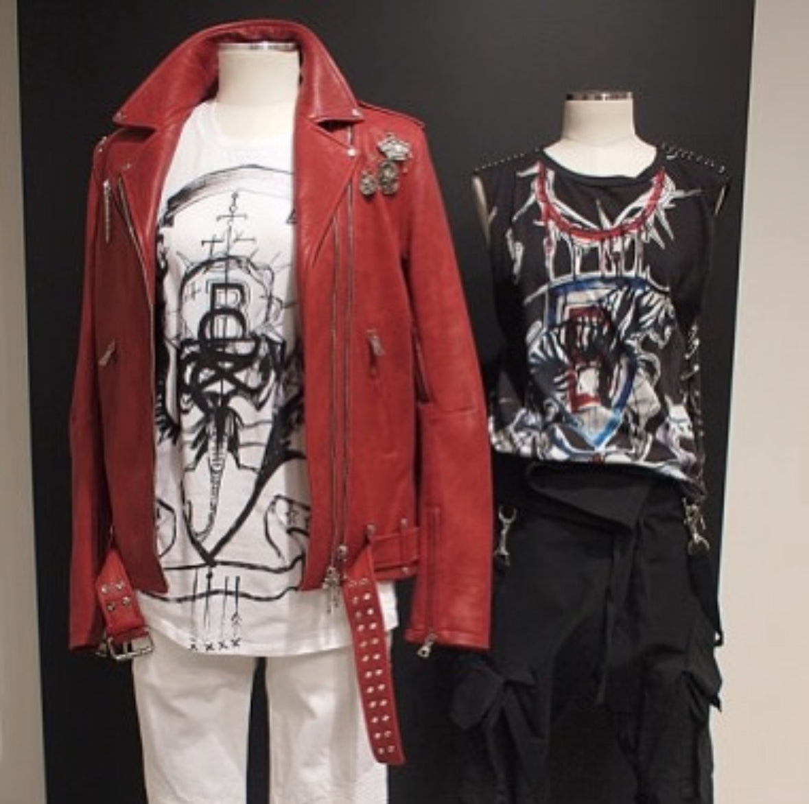 Balmain SS11 Pin Red Leather Jacket