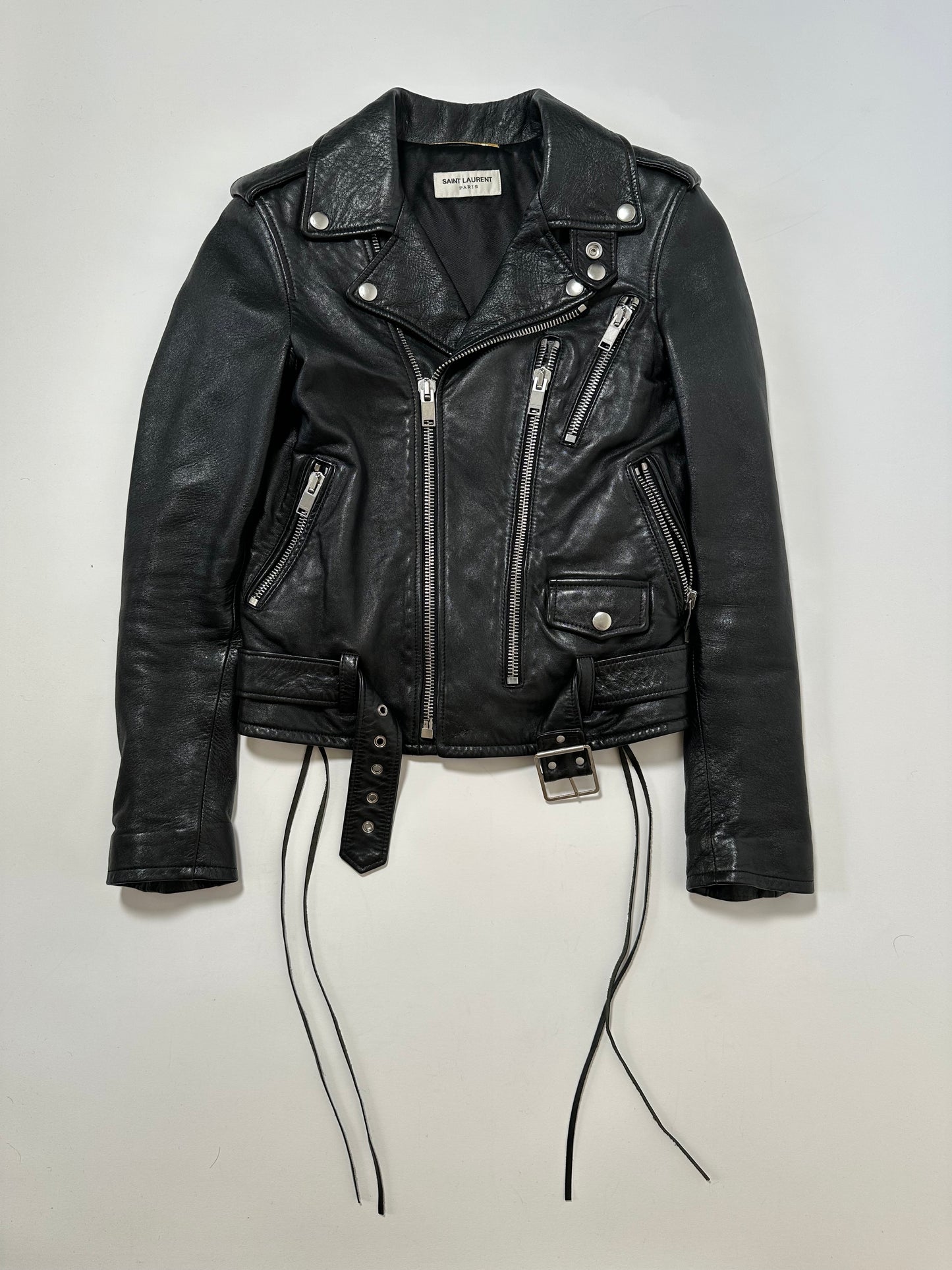 Saint Laurent Paris AW16 Blood Luster Leather Jacket