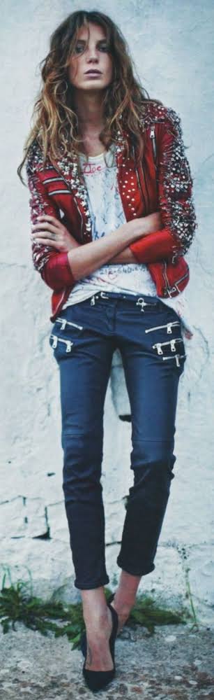 Balmain SS11 Runway Safety Pin Armored Leather Jacket