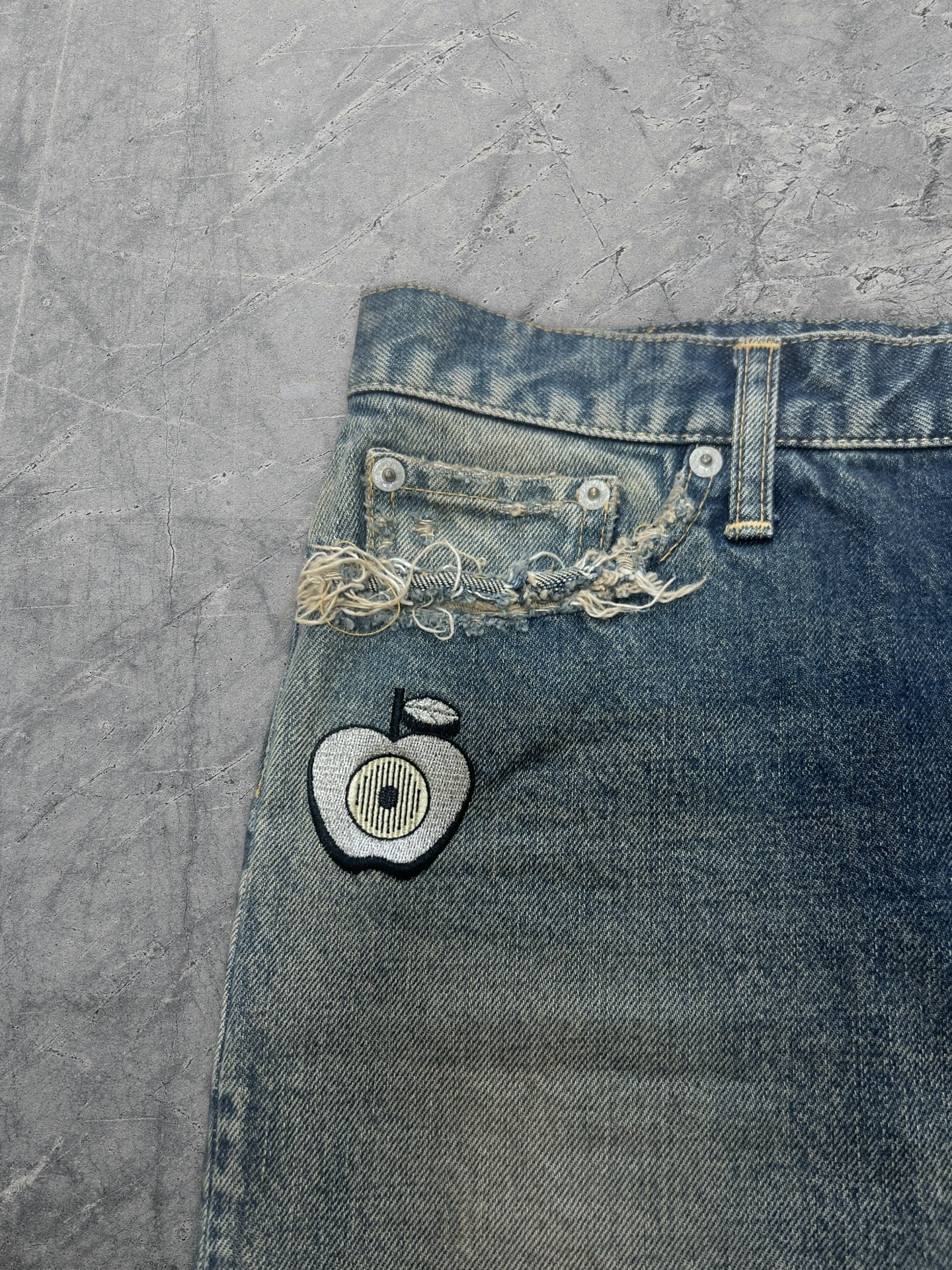 Undercover AW09 Apple Patch Denim Skirt