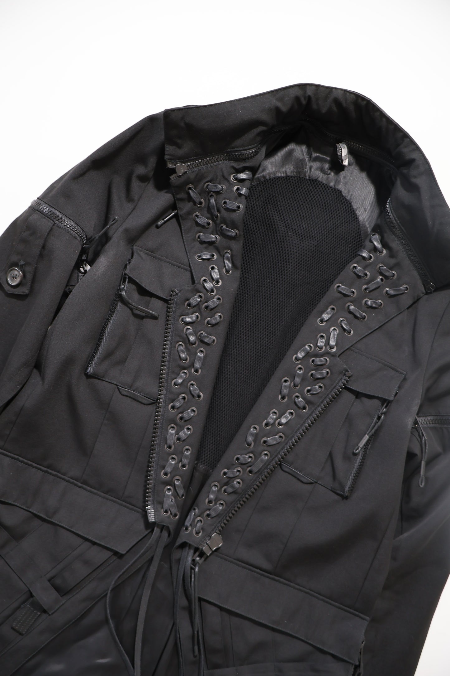 Dior Homme SS04 Strip Laced Convertible Military Jacket