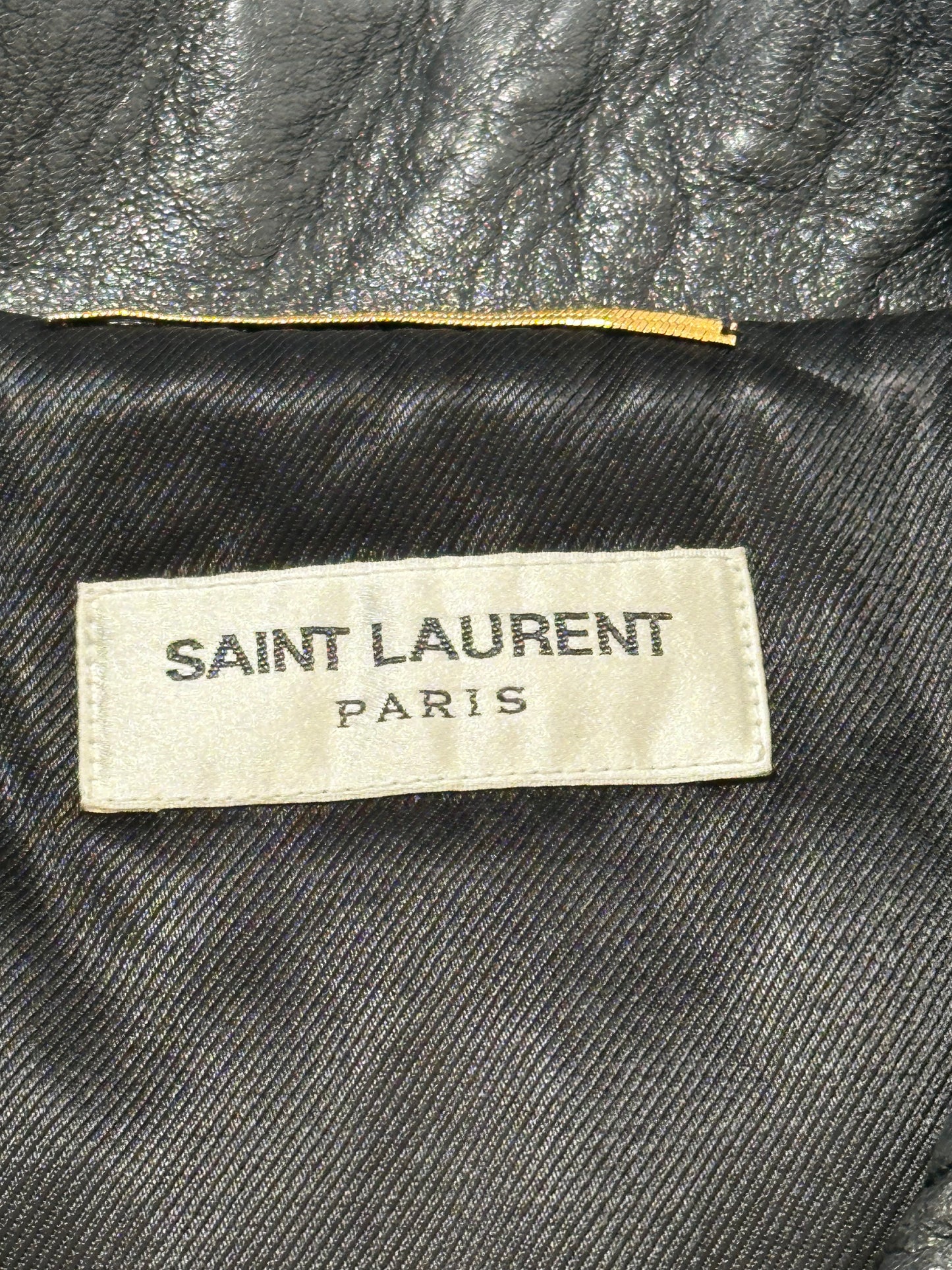 Saint Laurent Paris AW16 Blood Luster Leather Jacket