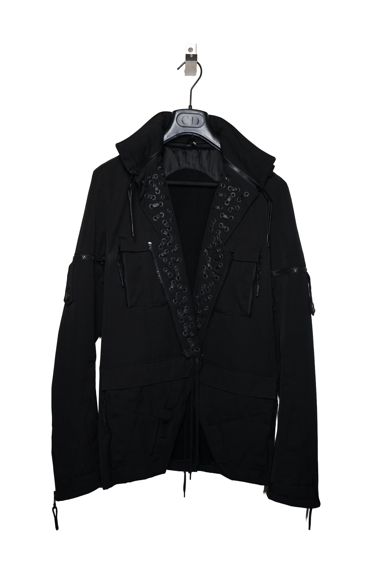 Dior Homme SS04 Strip Laced Convertible Military Jacket