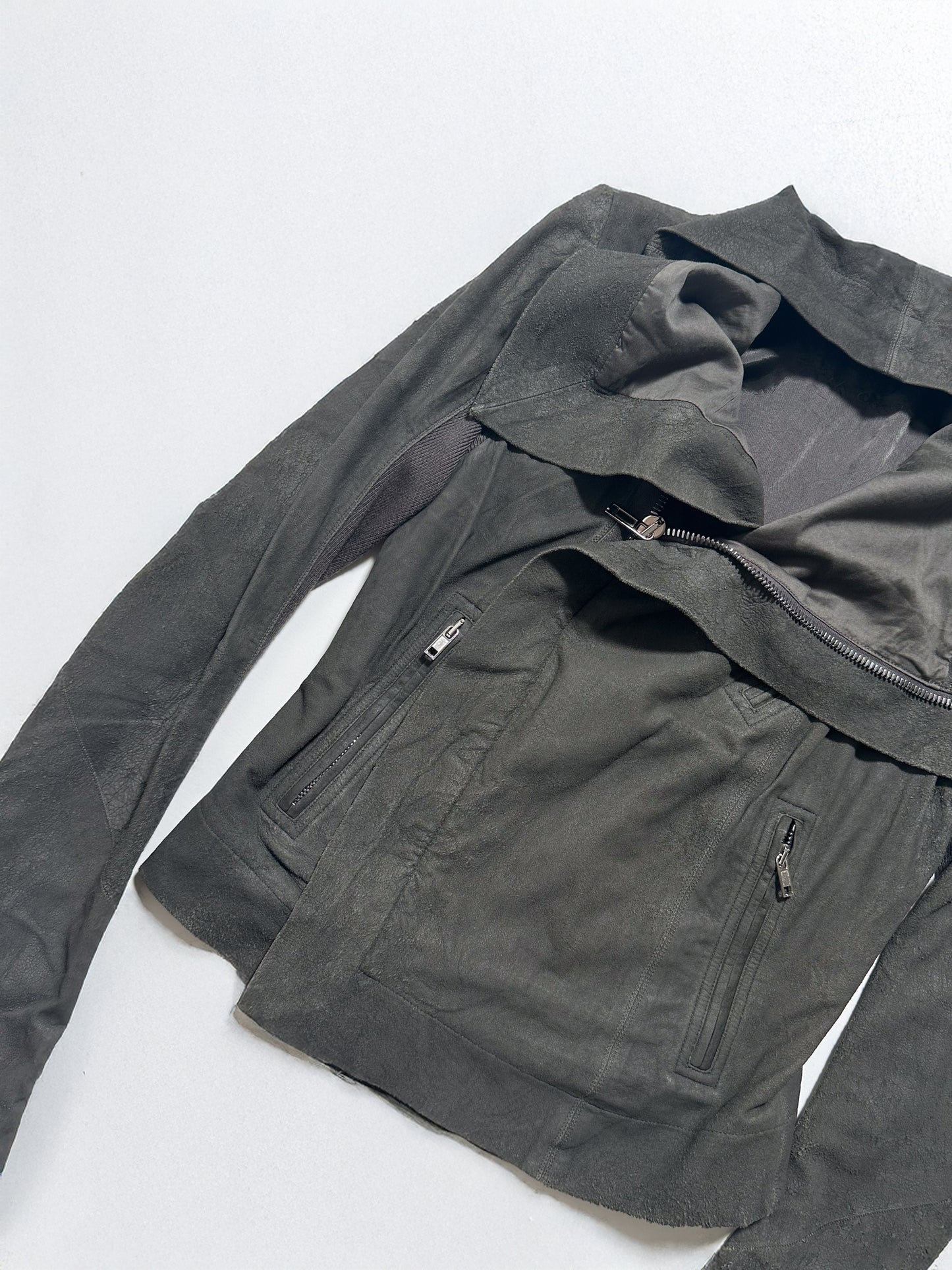 Rick Owens SS17 Dark Dust Blistered Lambskin Jacket