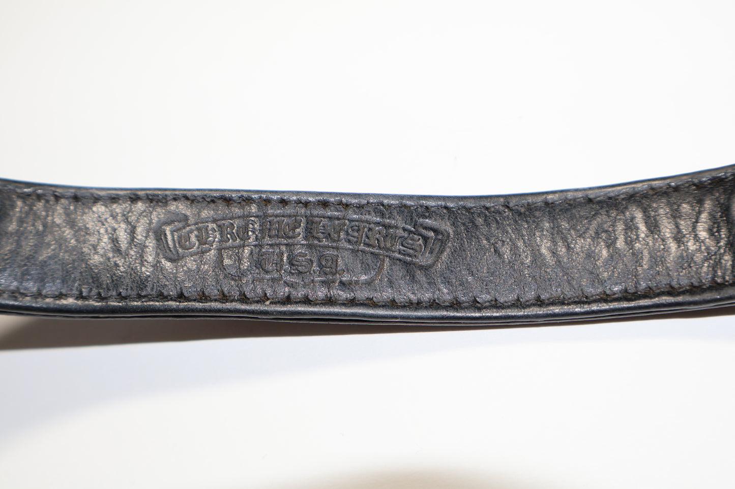 Chrome Hearts Crossball Leather Snap Bracelet