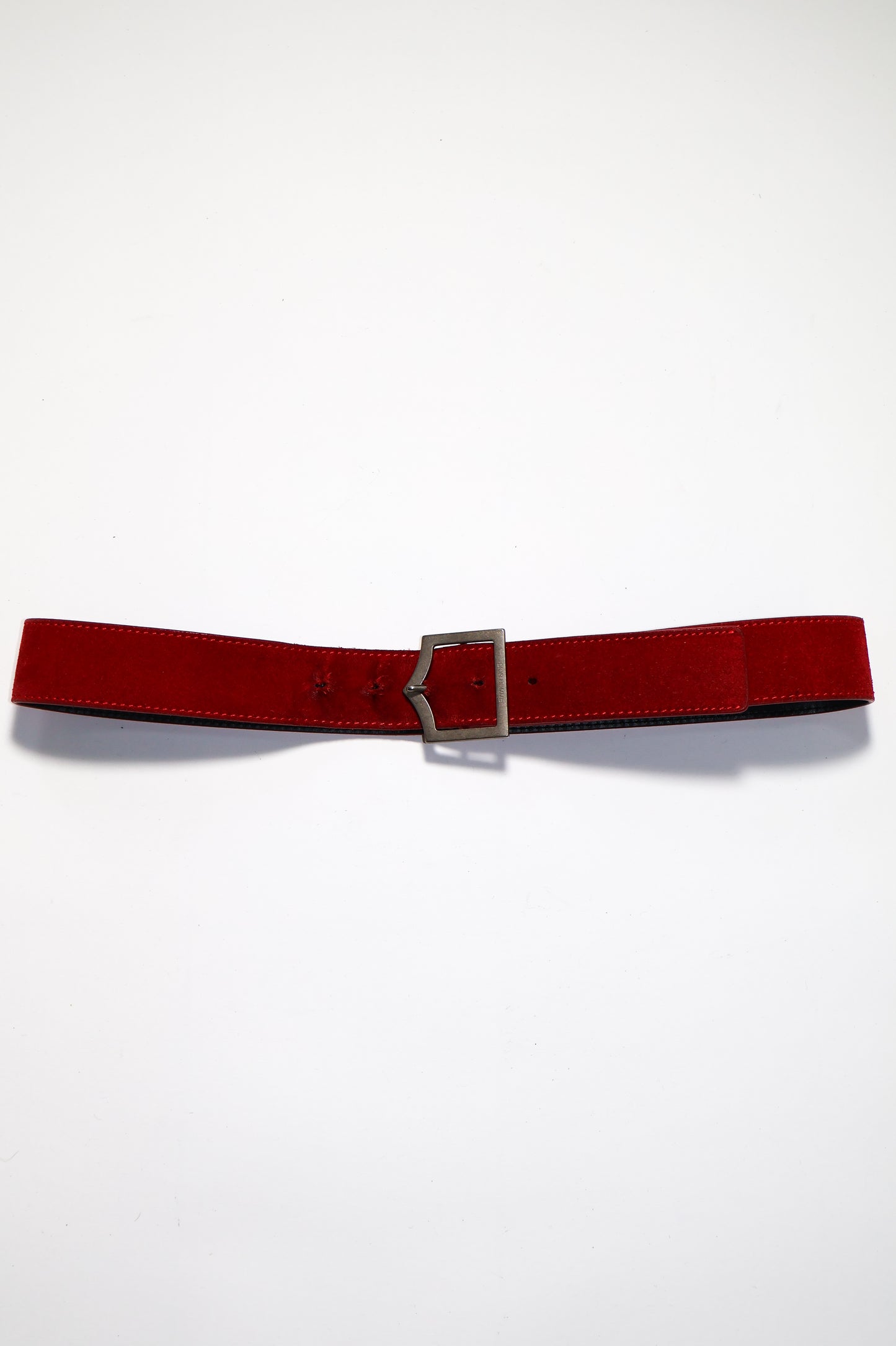 Dior Homme Red Suede D Point Belt