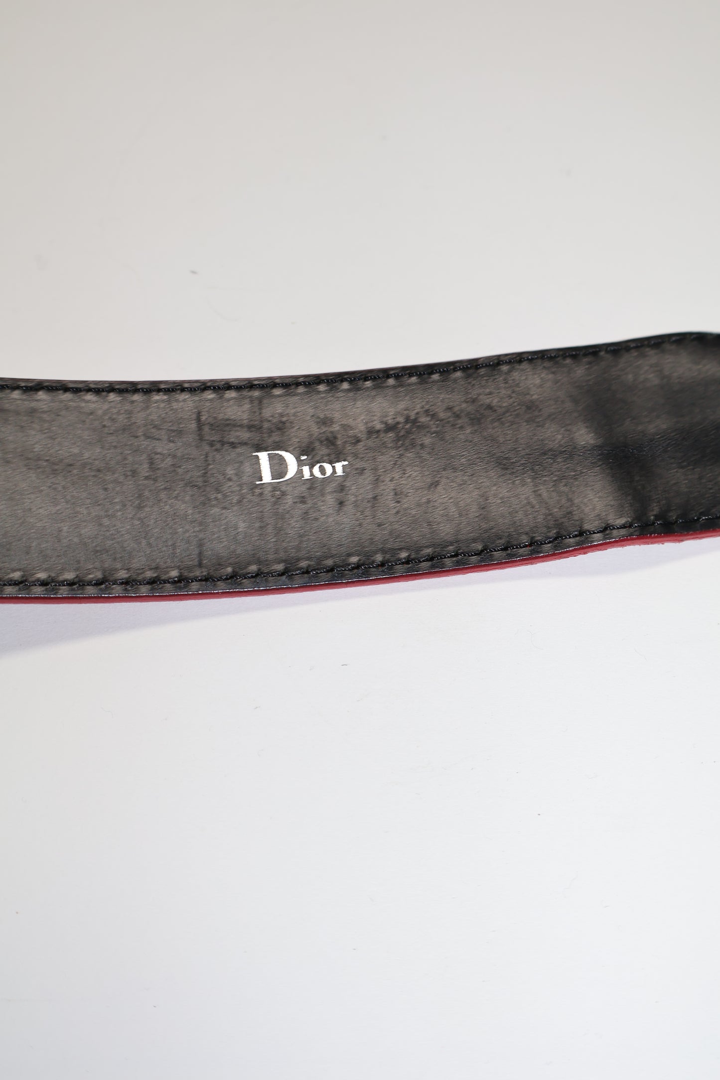 Dior Homme Red Suede D Point Belt