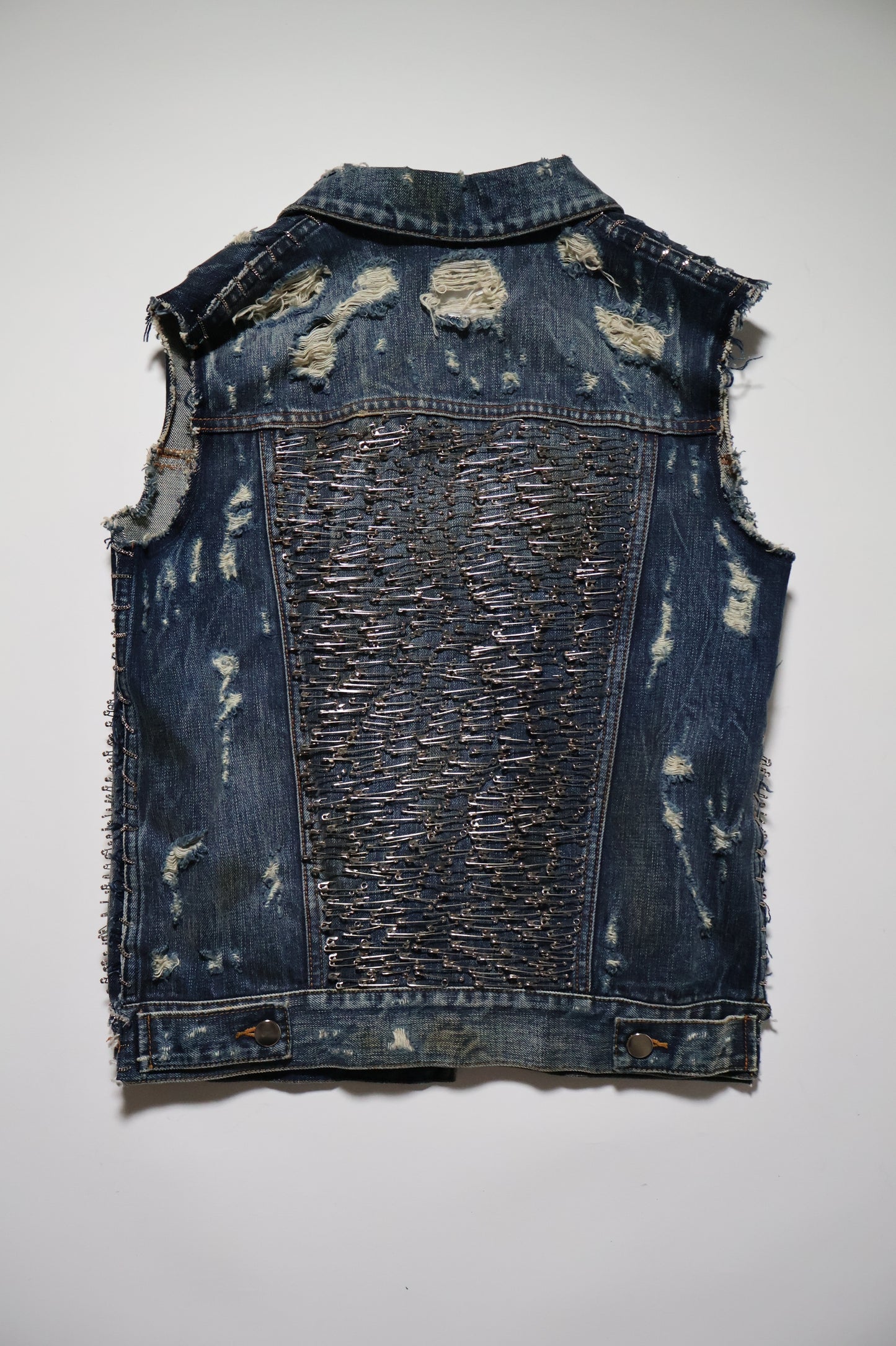 Balmain SS11 Runway Safety Pin Crystal Vest