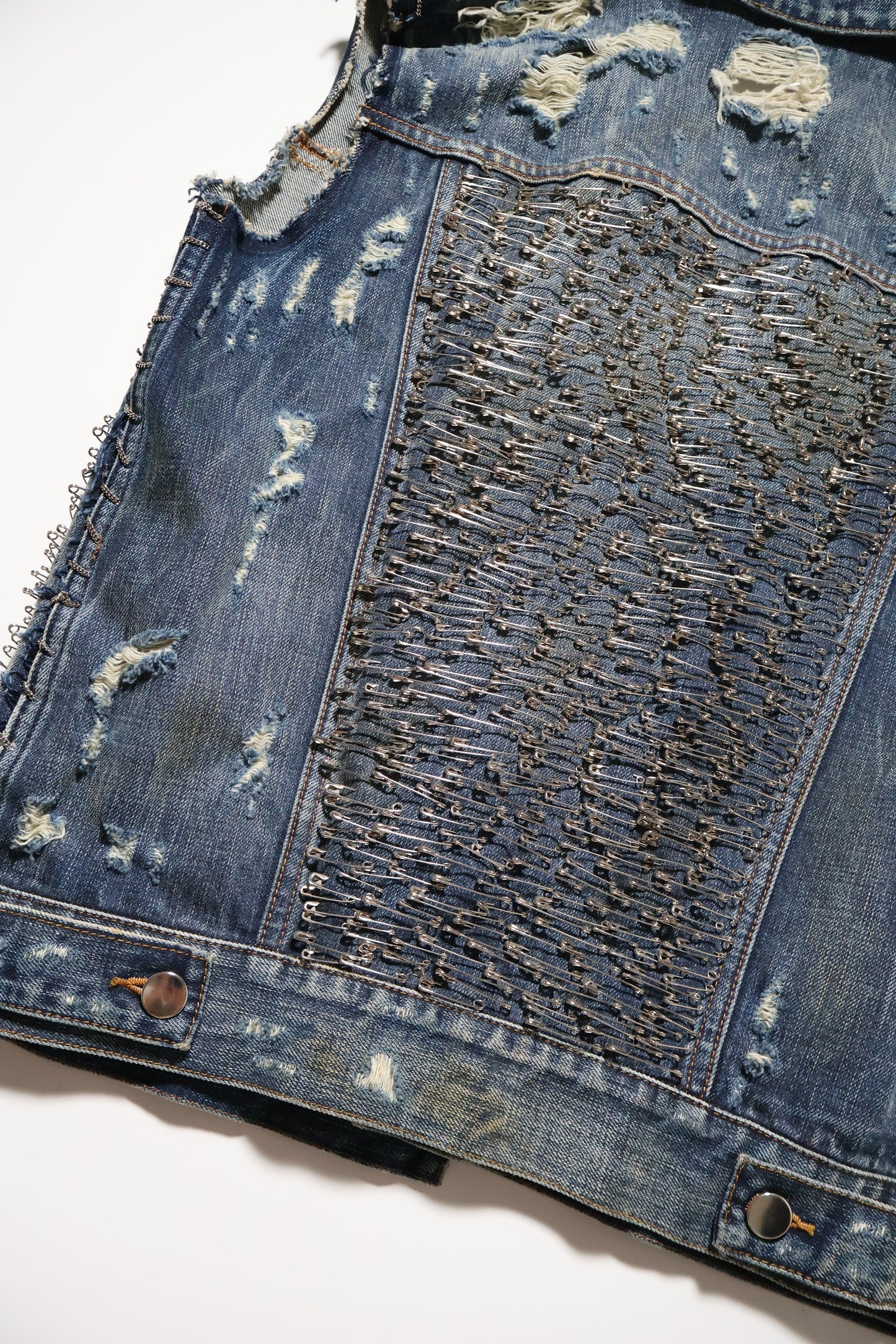 Balmain SS11 Runway Safety Pin Crystal Vest