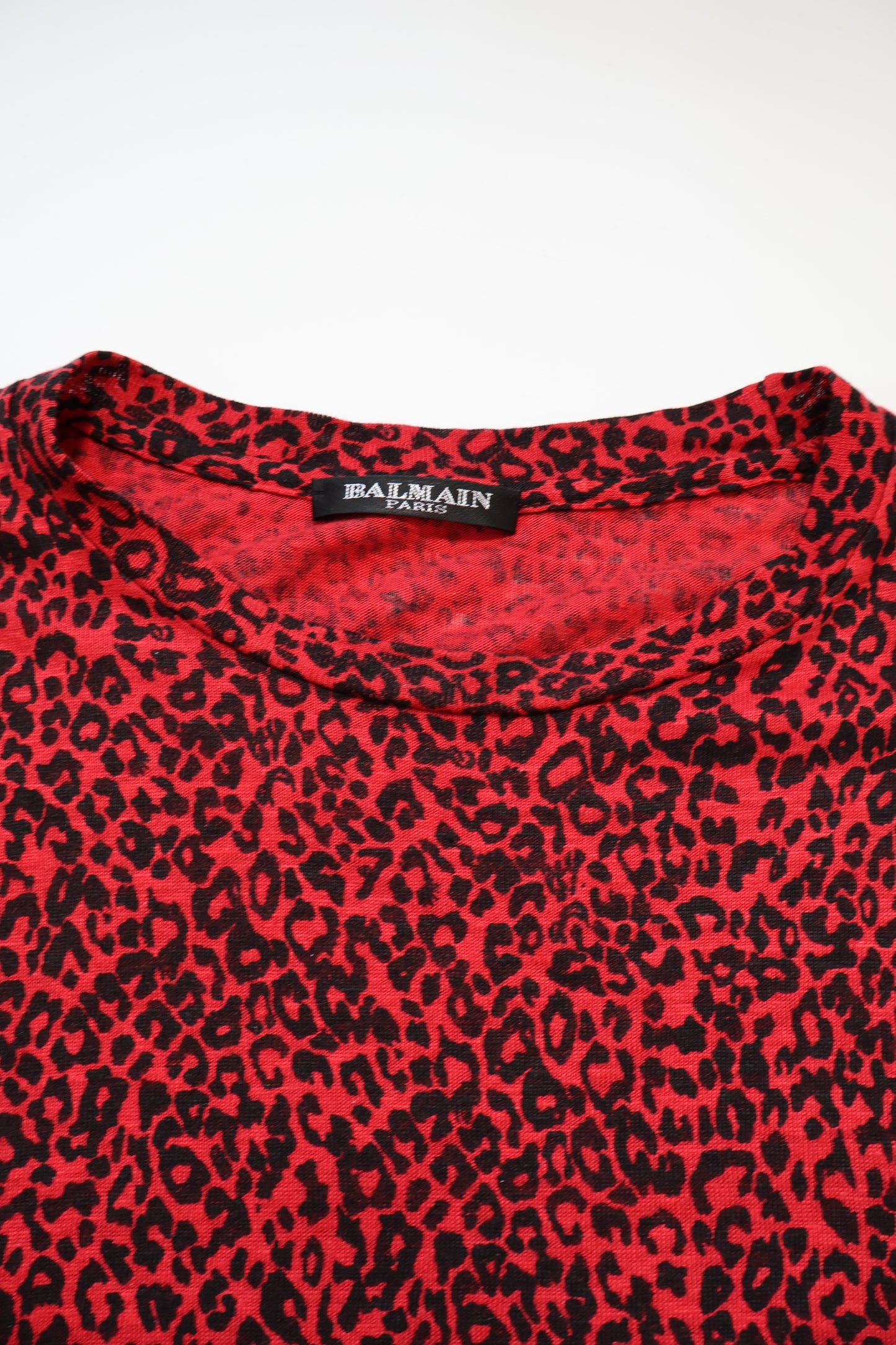 Balmain AW08 Red Leopard Print Shirt
