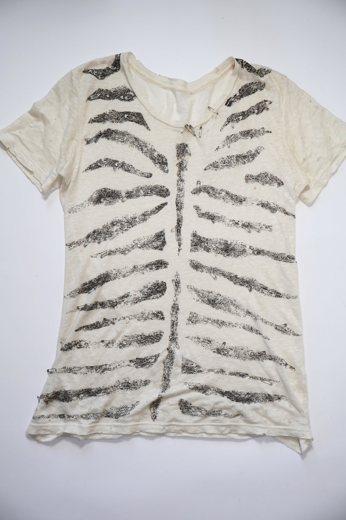 Pierre Balmain SS11 Distressed Safety Pin Shirt