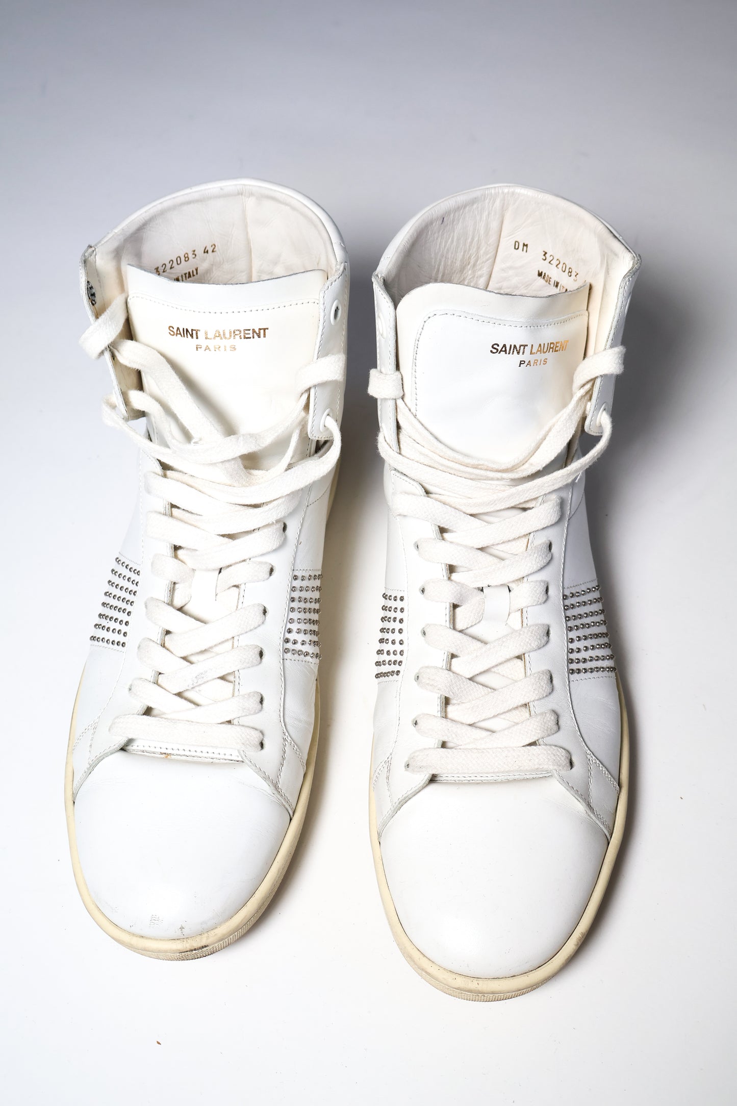 Saint Laurent Paris SS13 Studded High Top Sneakers