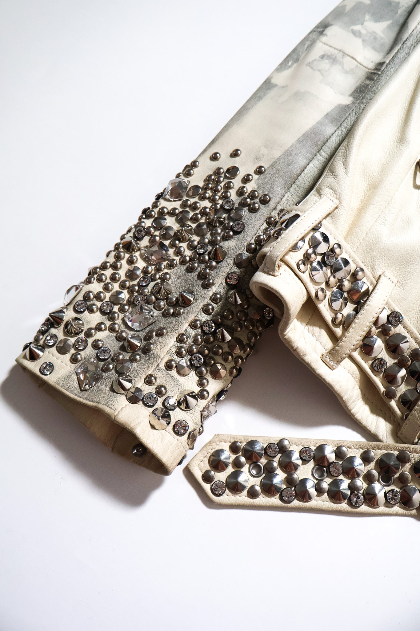 Balmain SS11 Safety Pin Flag Leather Jacket