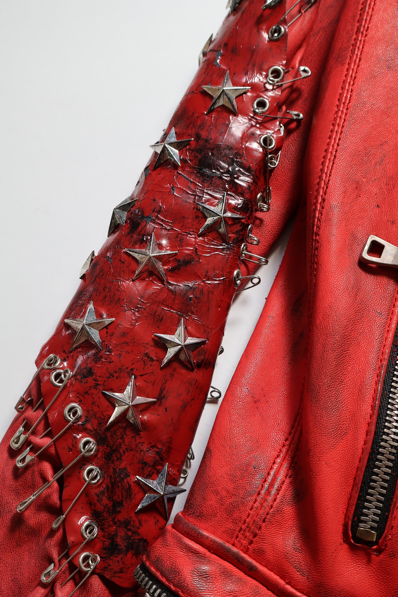 Balmain SS11 Runway Safety Pin Armored Leather Jacket