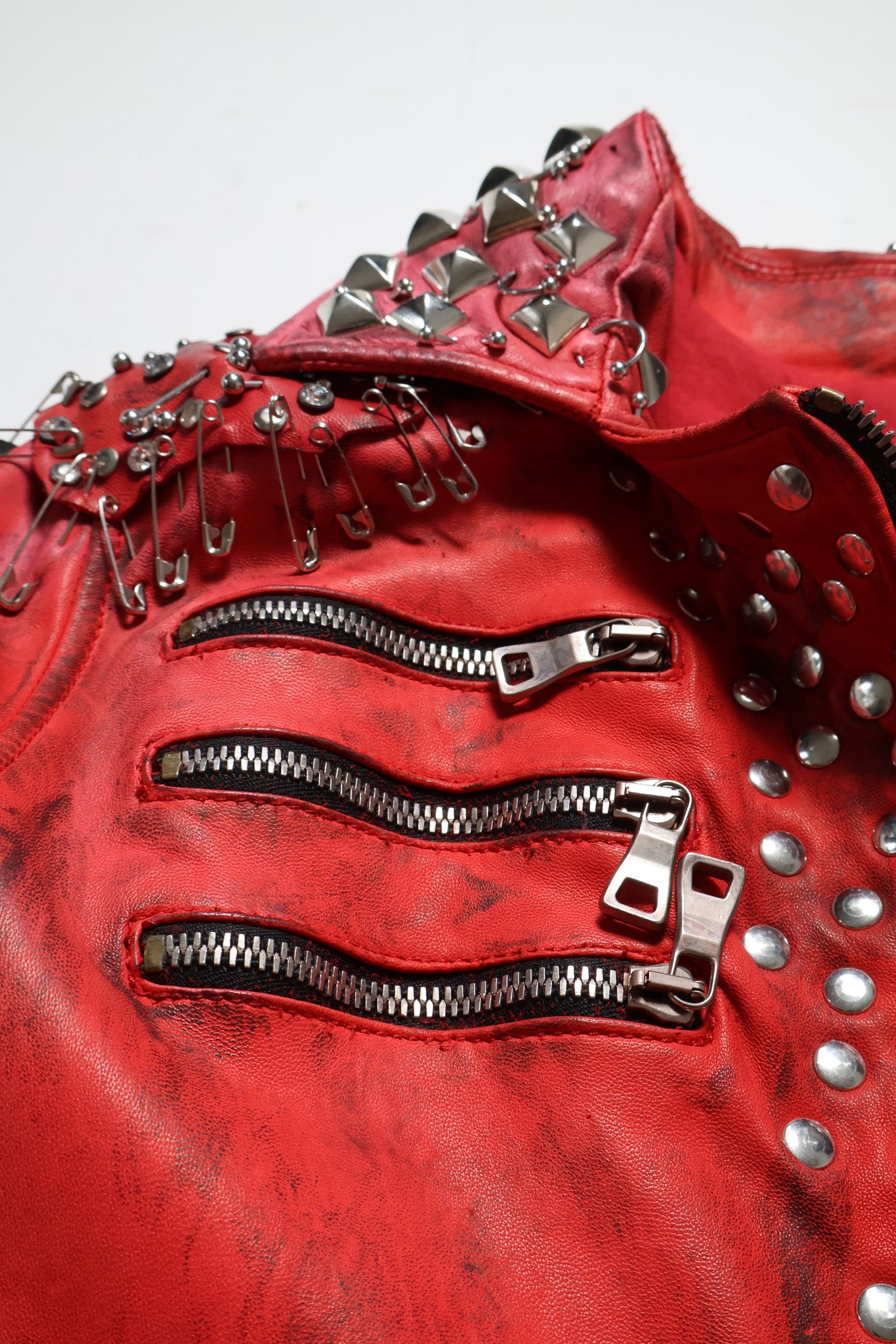 Balmain SS11 Runway Safety Pin Armored Leather Jacket