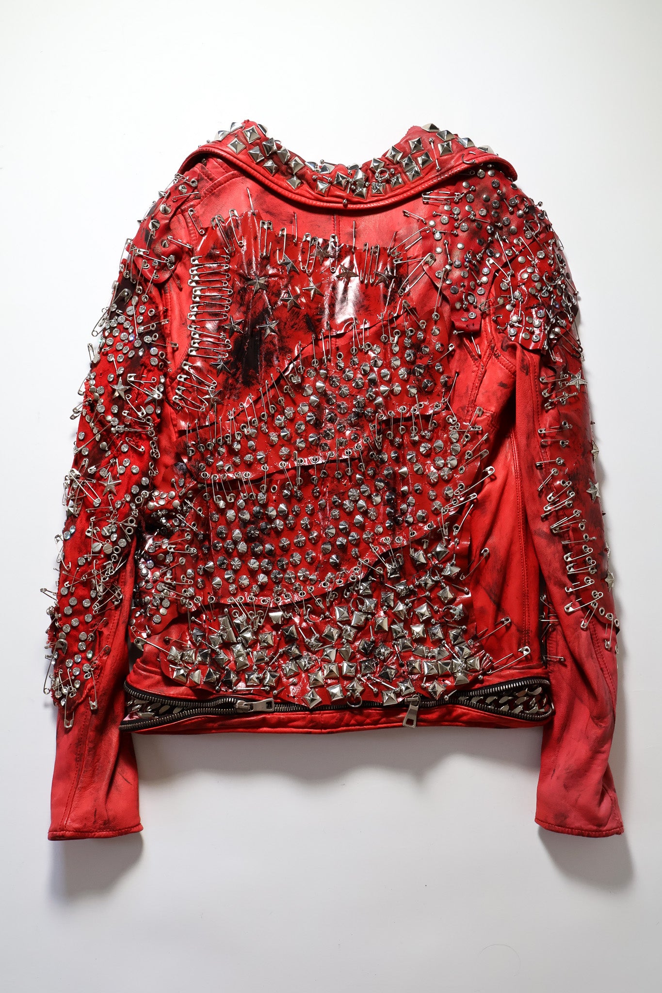 Balmain SS11 Runway Safety Pin Armored Leather Jacket