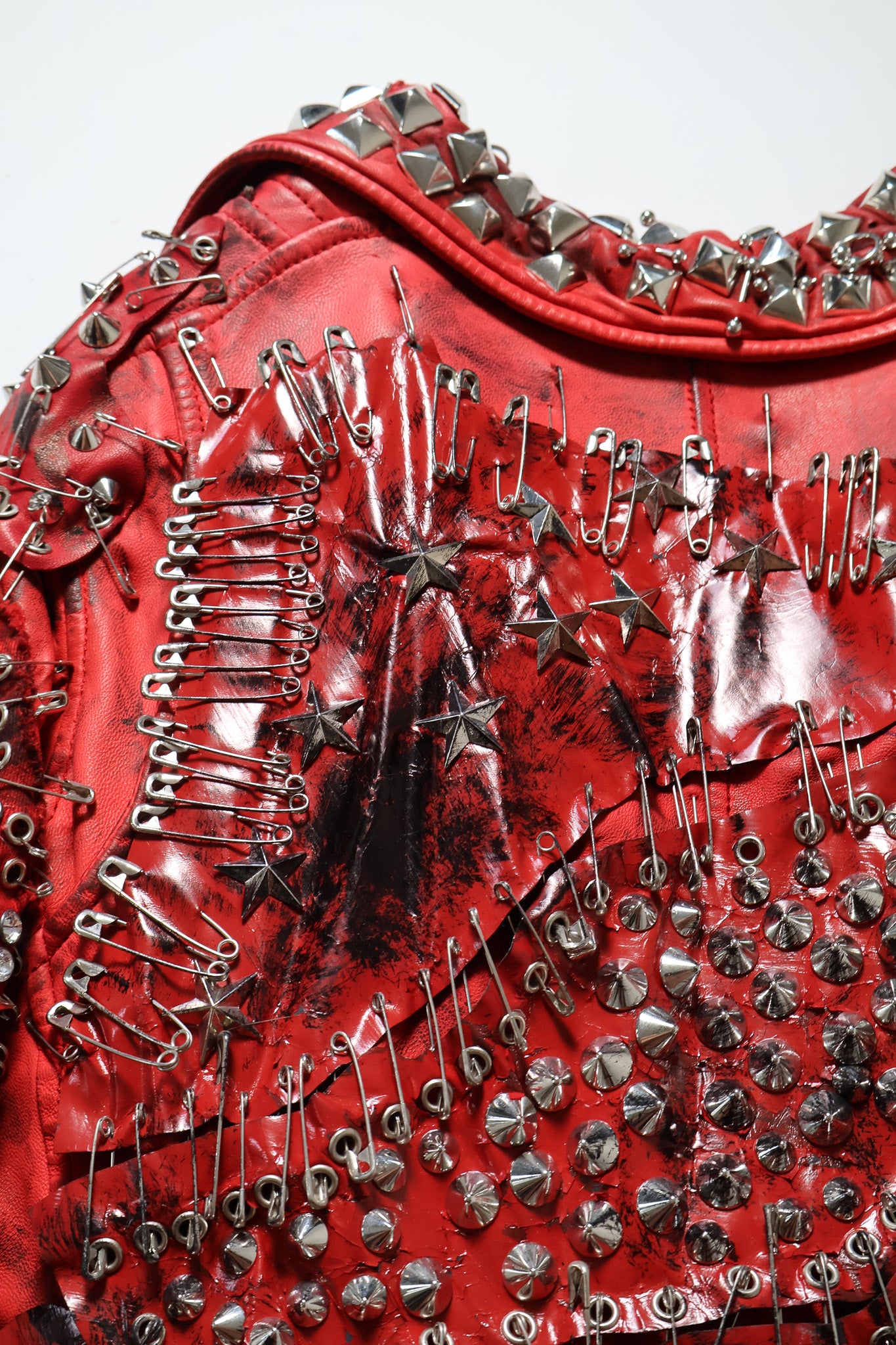 Balmain SS11 Runway Safety Pin Armored Leather Jacket