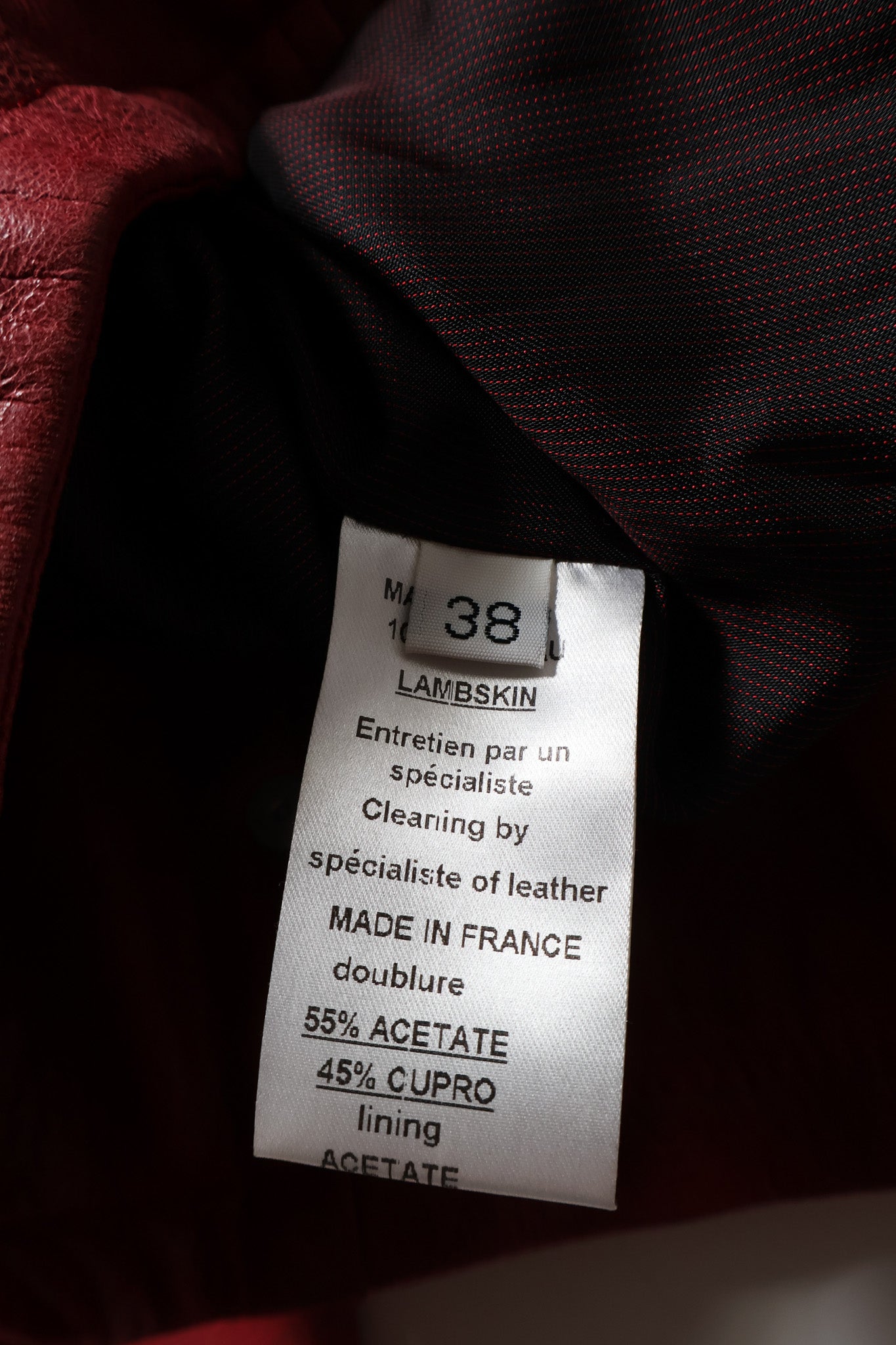 Balmain SS11 Pin Red Leather Jacket