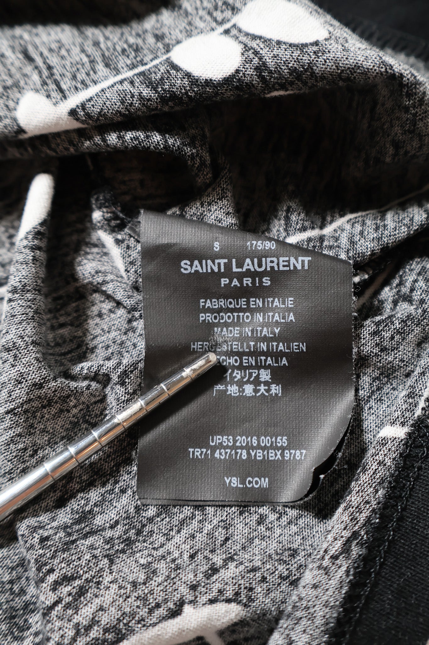 Saint Laurent Paris AW16 Music Note Shirt