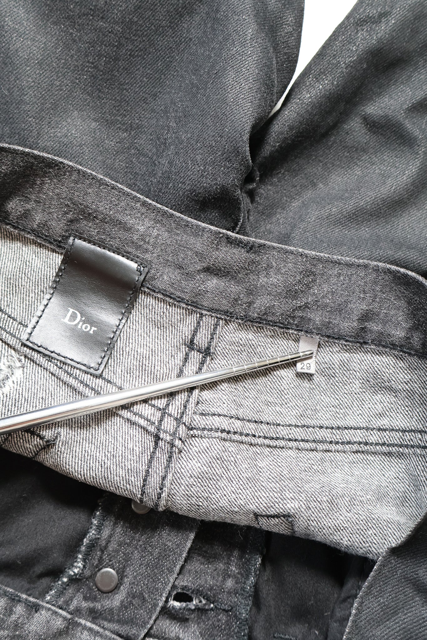 Dior Homme SS04 Strip Distressed Denim