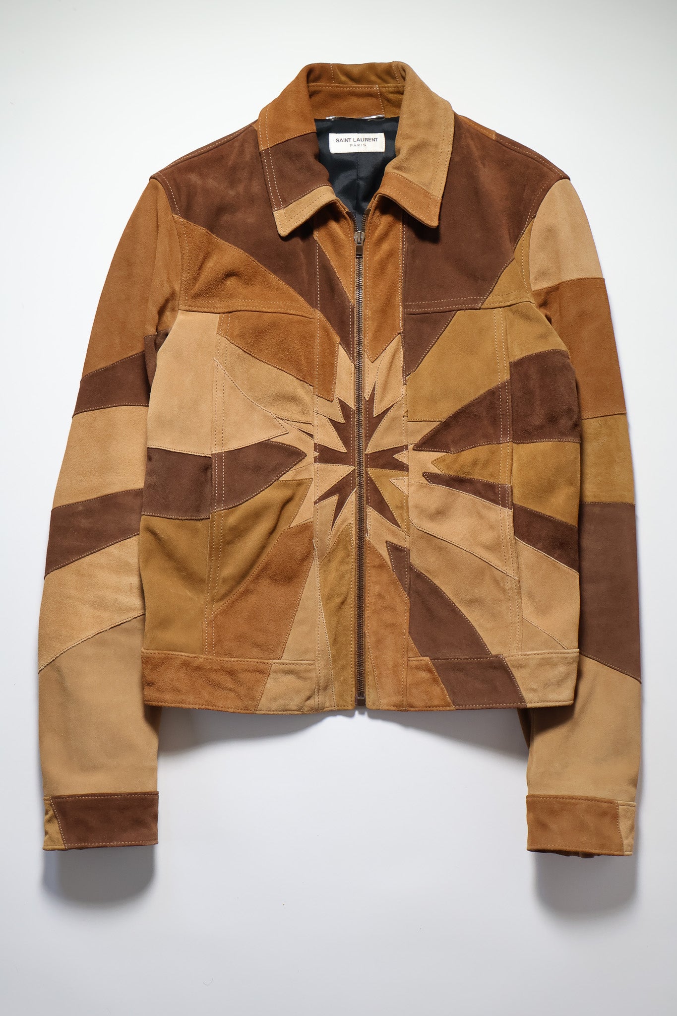 Saint Laurent Paris SS15 Patchwork Leather Jacket