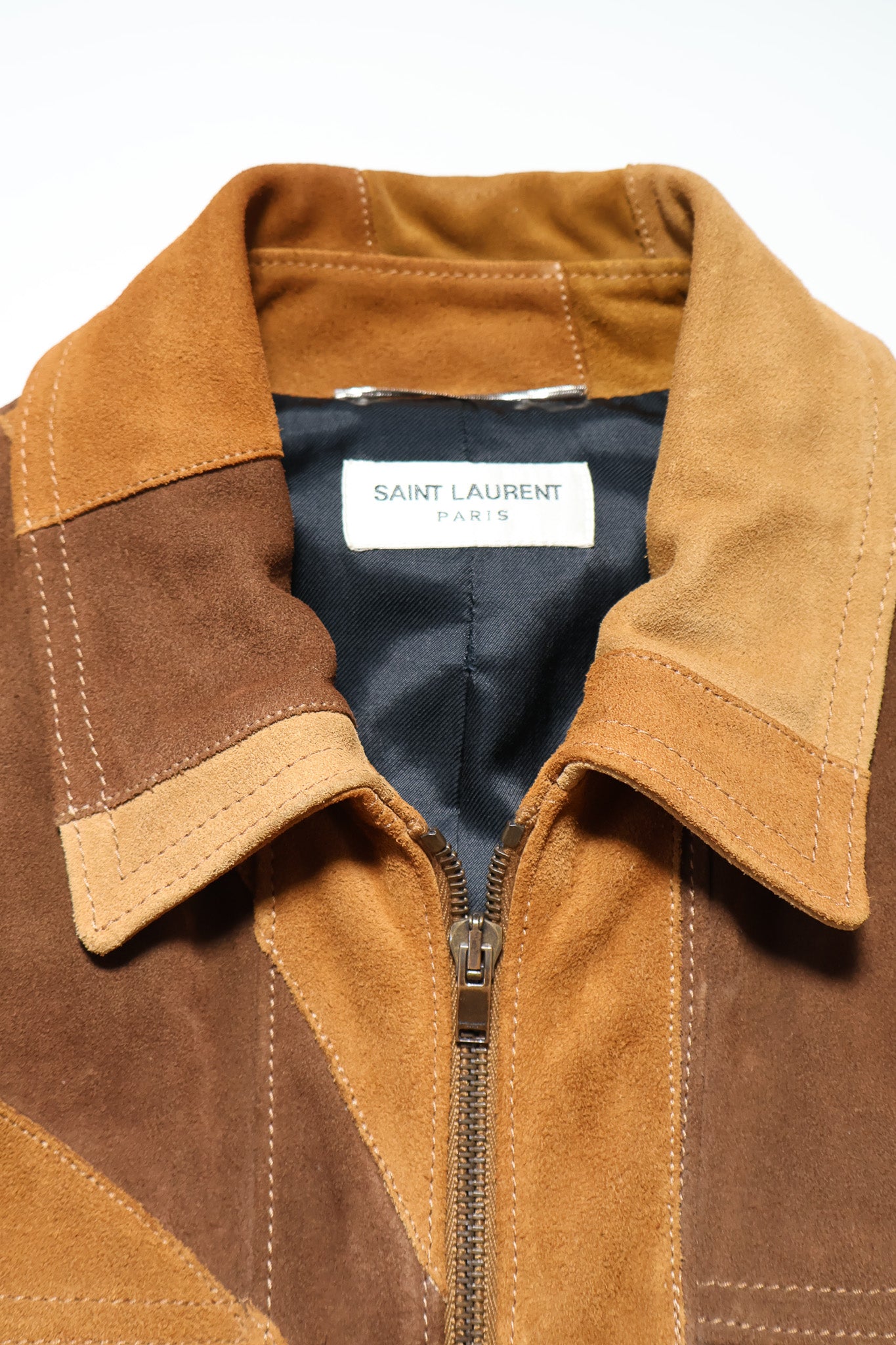 Saint Laurent Paris SS15 Patchwork Leather Jacket