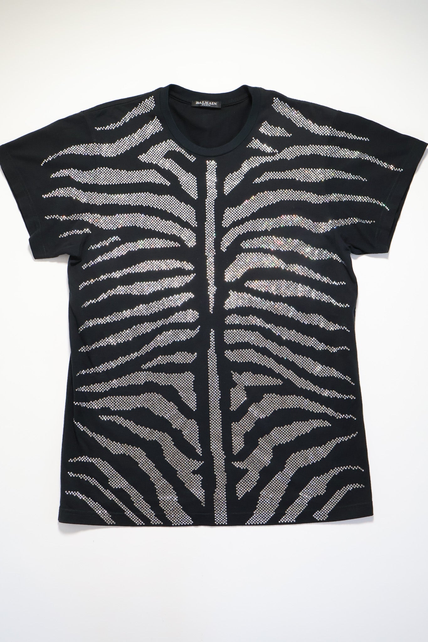 Balmain AW09 Runway Crystal Zebra Shirt