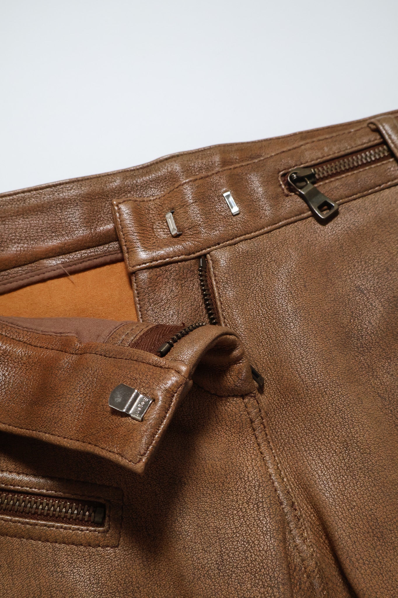 Balmain SS11 5 Zip Leather Pants