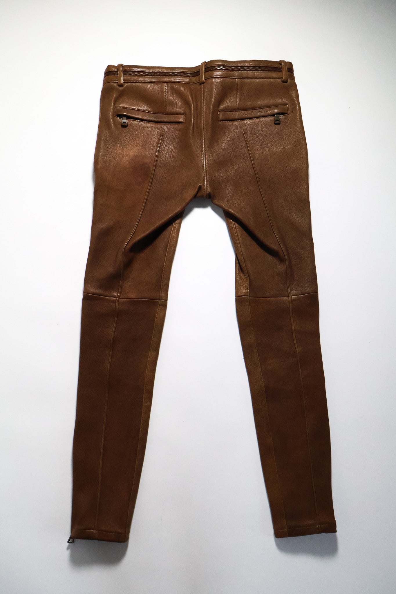 Balmain SS11 5 Zip Leather Pants