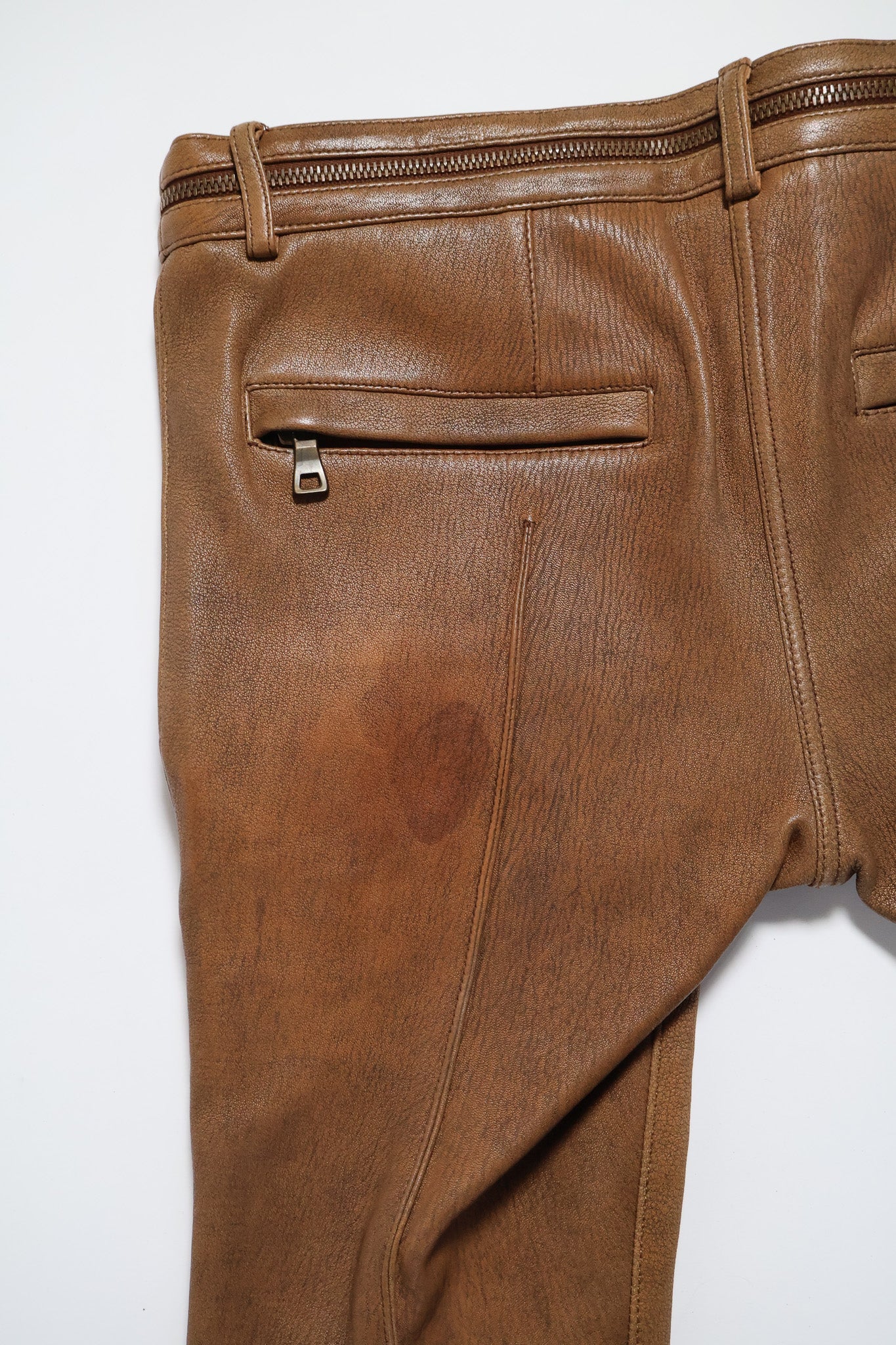 Balmain SS11 5 Zip Leather Pants