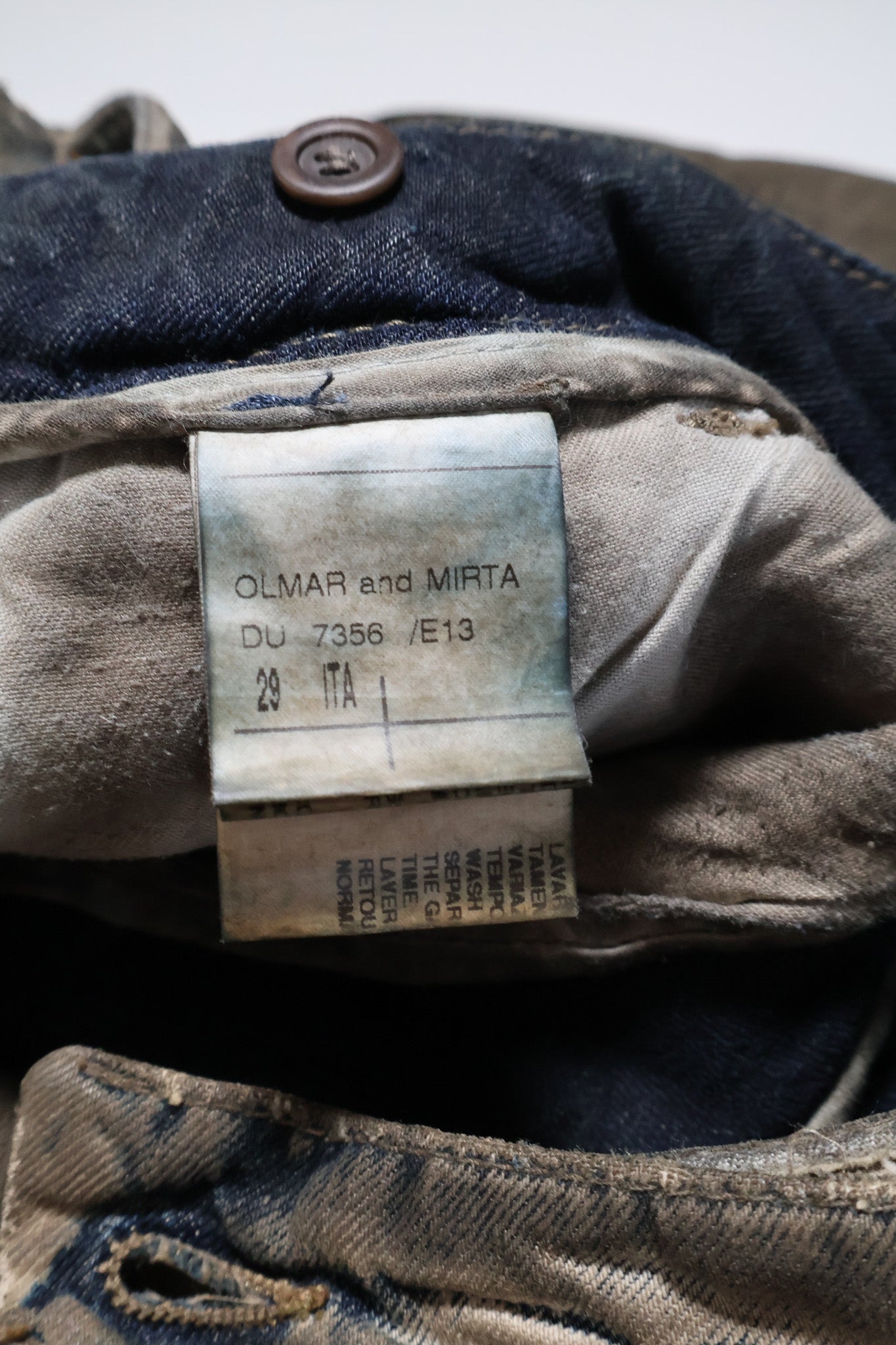 Rick Owens FW07 Dust Double Layer Aircut Denim