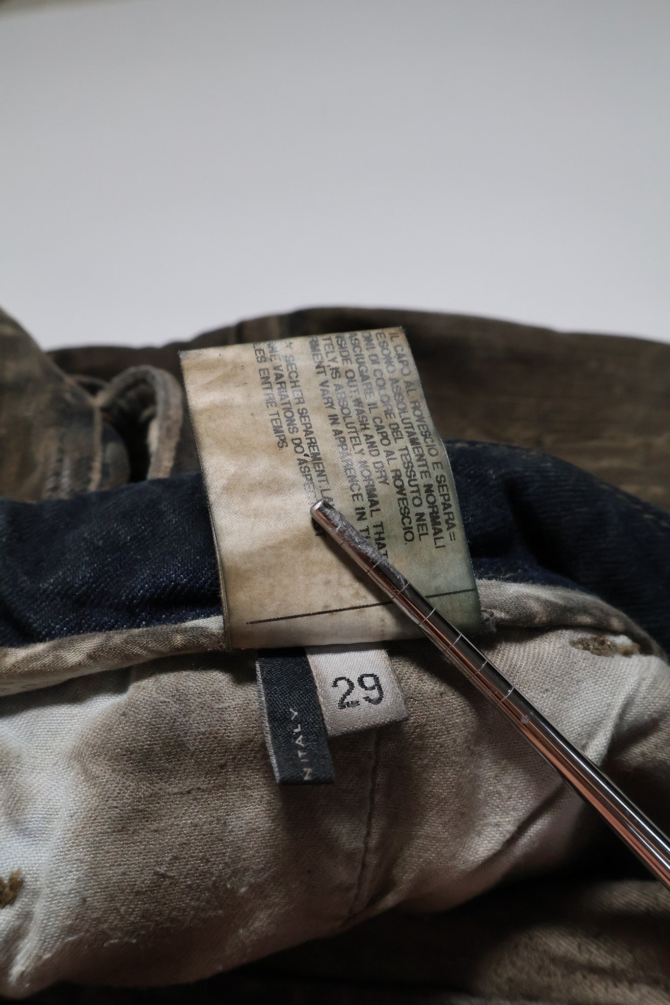 Rick Owens FW07 Dust Double Layer Aircut Denim