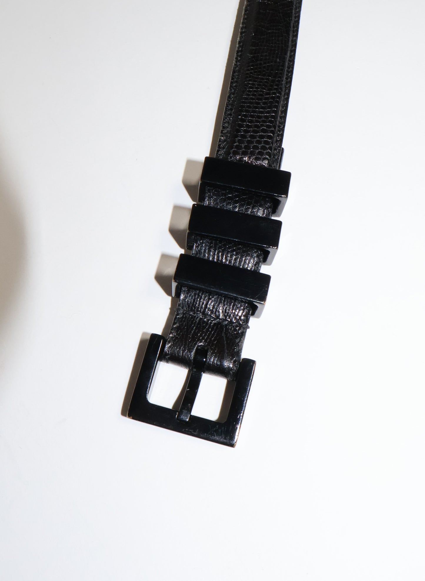 Saint Laurent Paris SS13 3 Passant Python Skin Belt