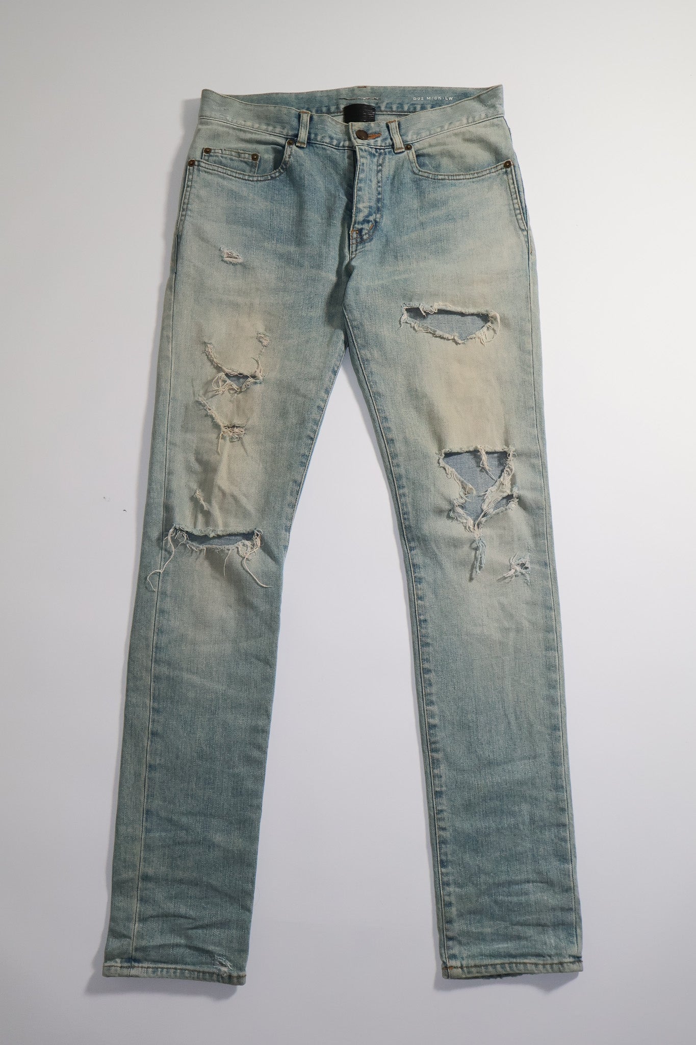 Saint Laurent Paris SS19 Crash Denim