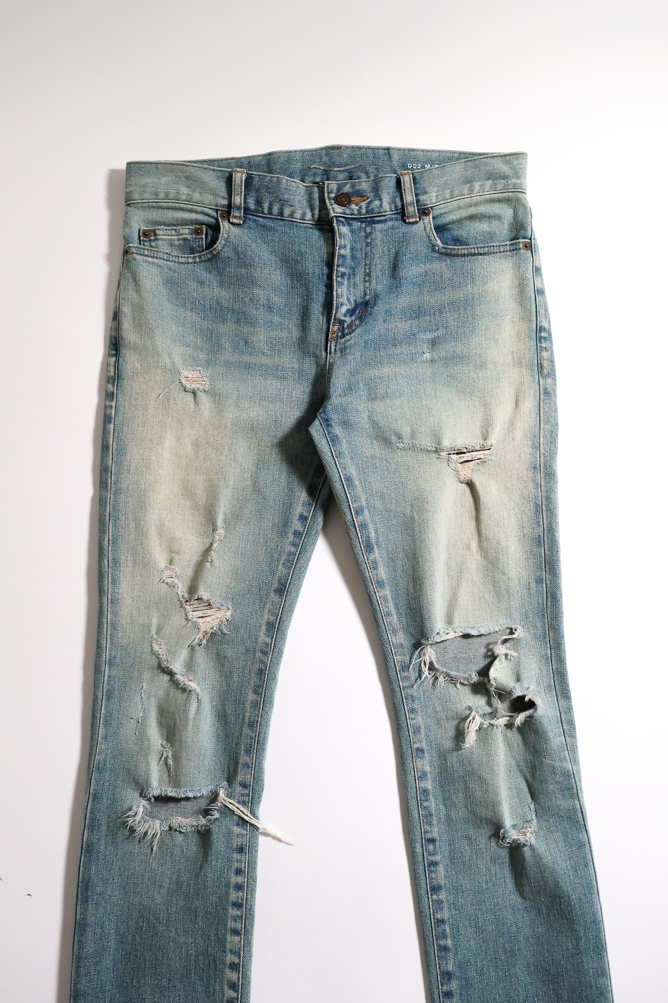 Saint Laurent Paris SS18 Crash Denim