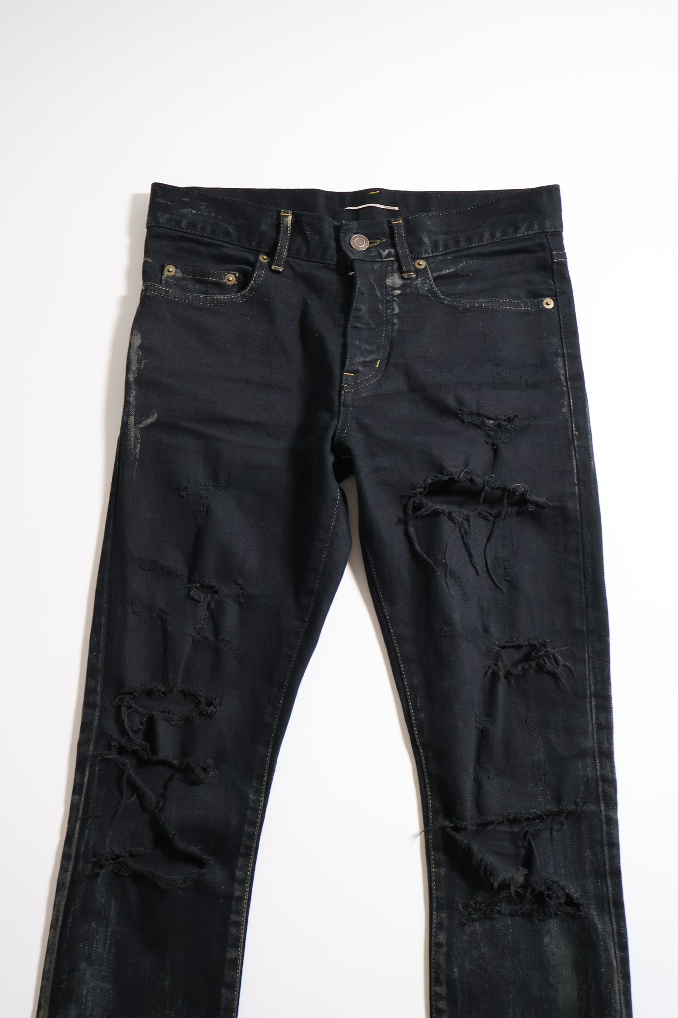 Saint Laurent Paris AW15 Mudwash Crash Denim